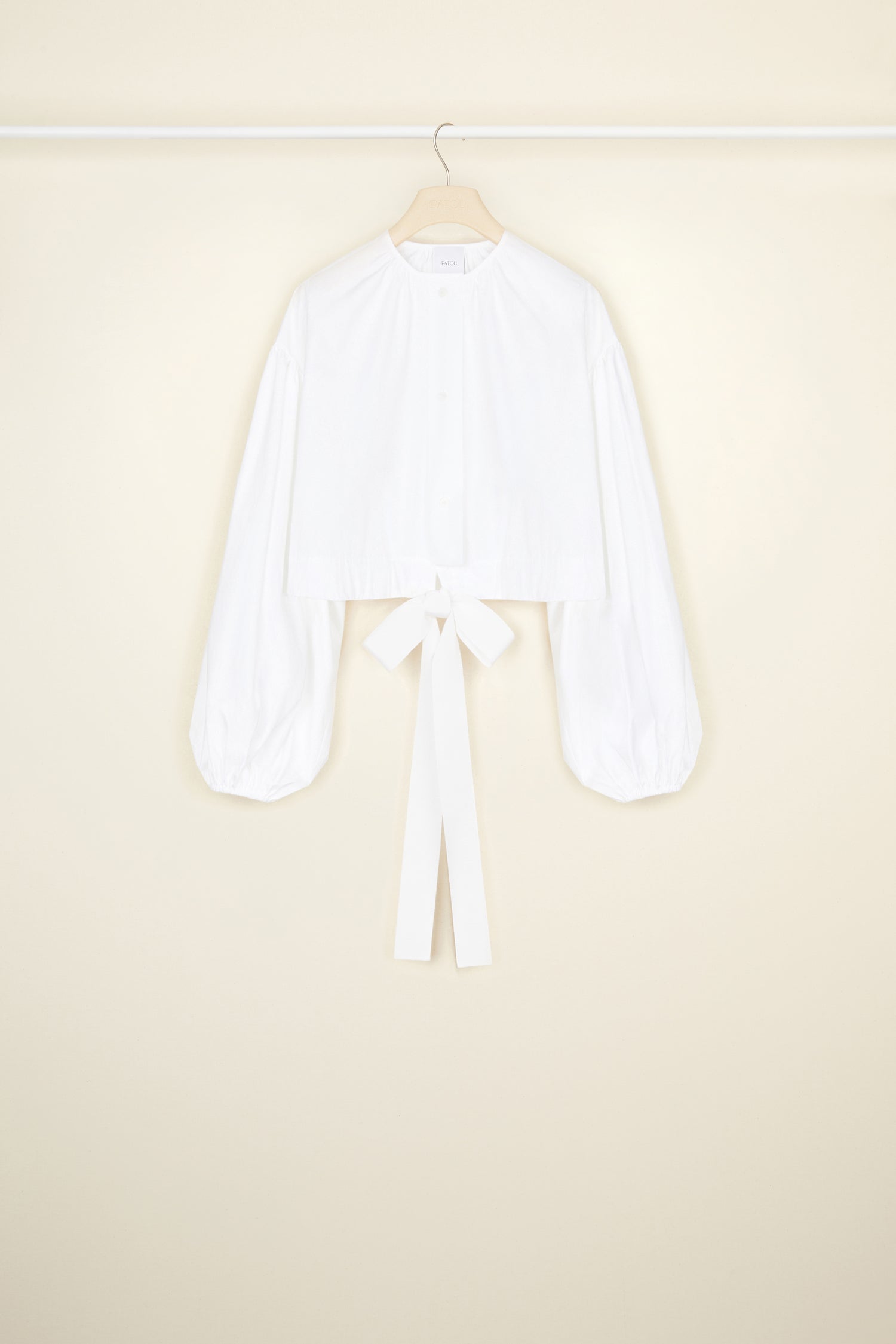 Patou TO028 top coton bio blanc cropped 34-44