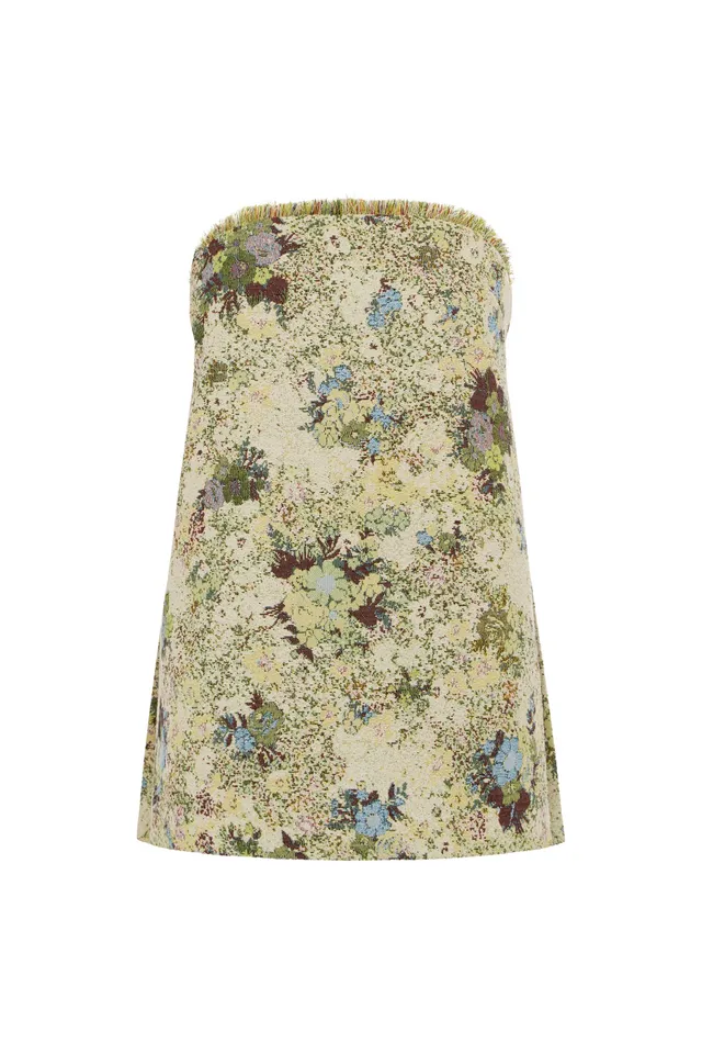 Alemais Whitney Top bustier jacquard franges