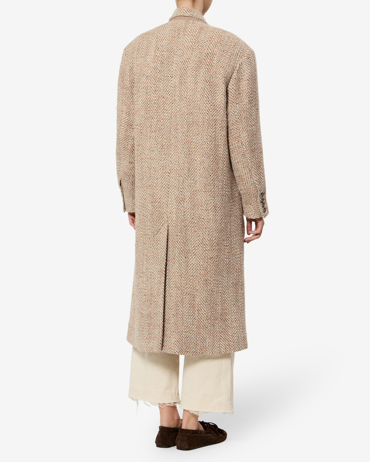Isabel Marant Pilda Manteau long beige chevrons
