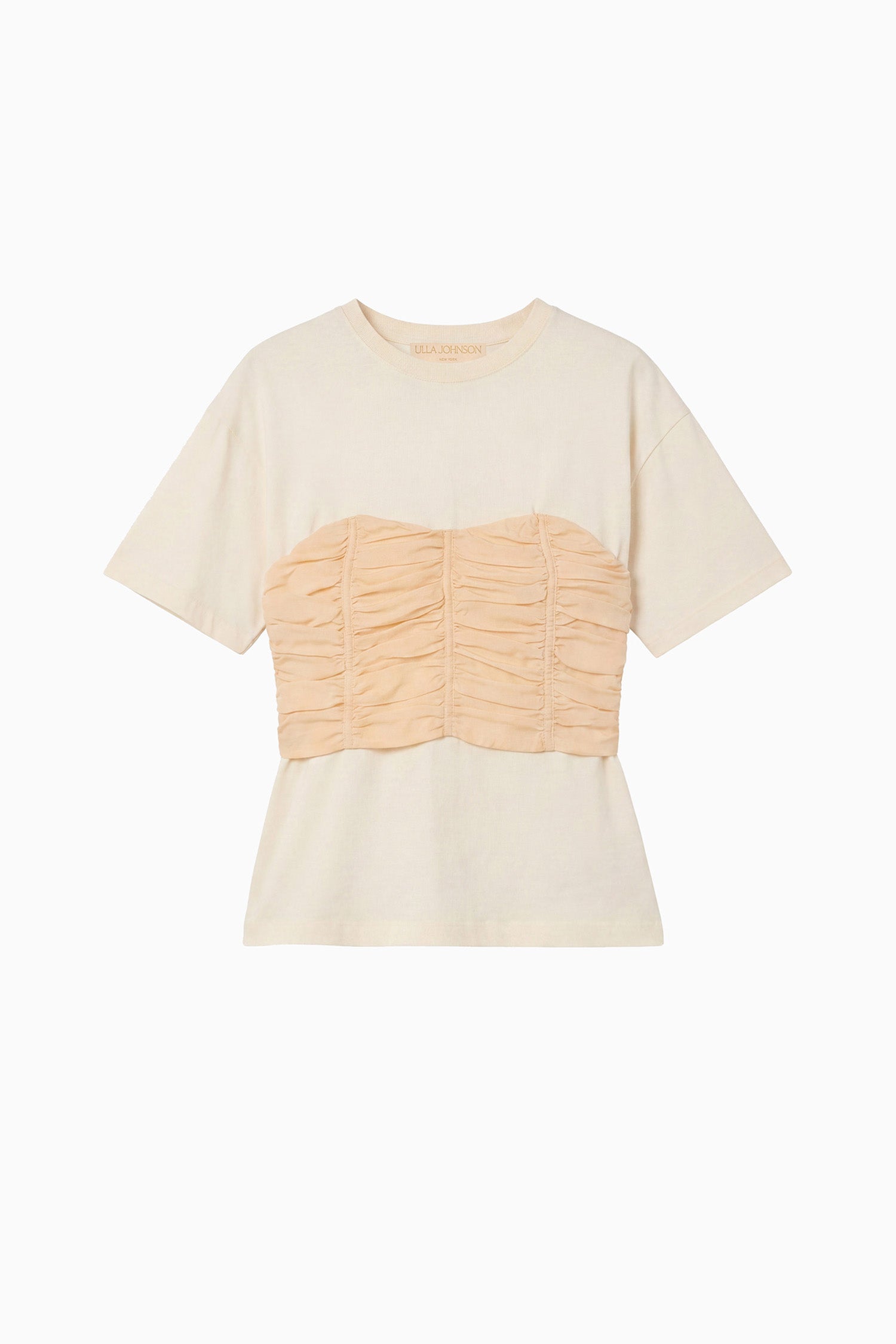 Ulla Johnson Mila FA260803 top coton Pearl manches courtes