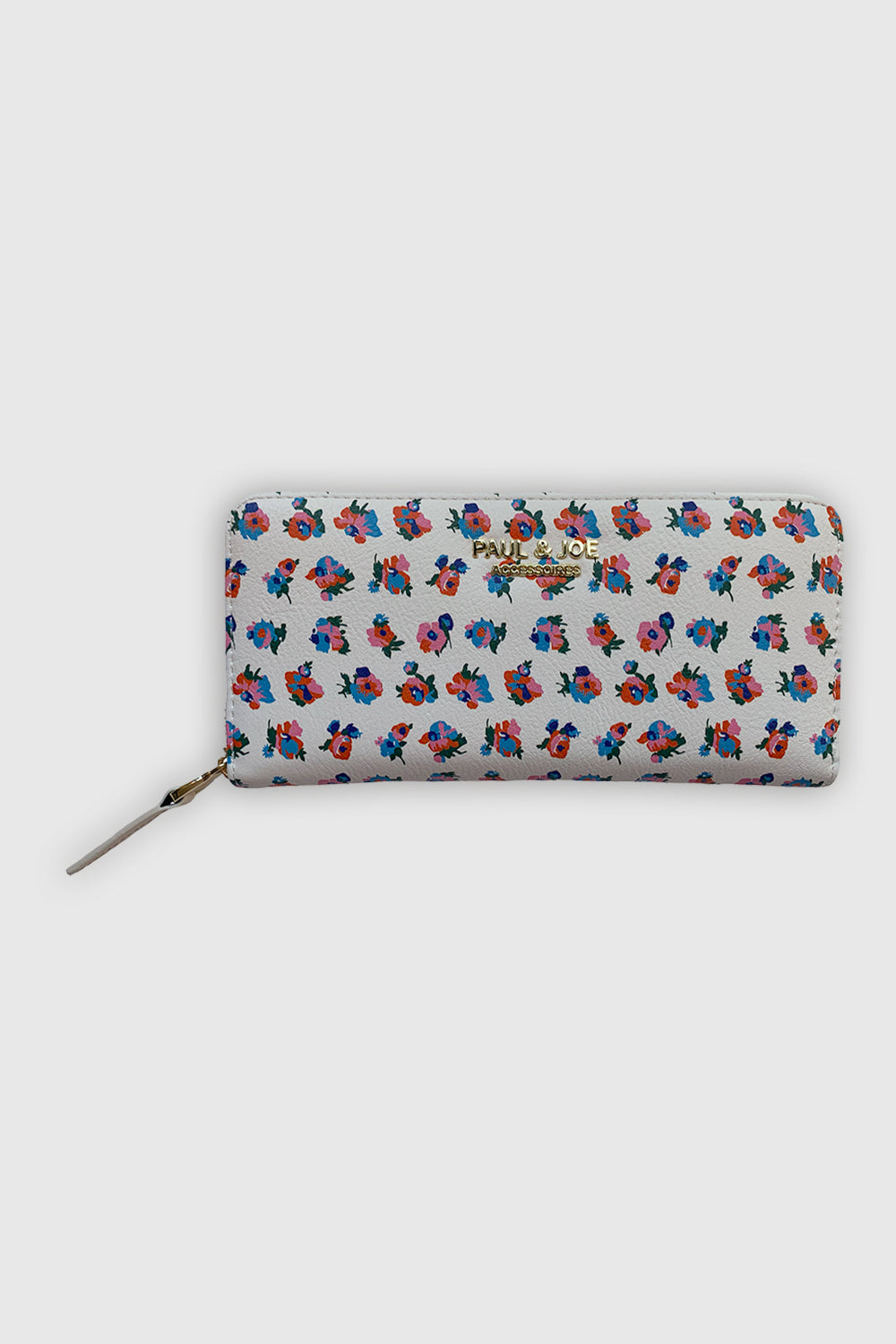 Paul & Joe portefeuille floral zippé marine