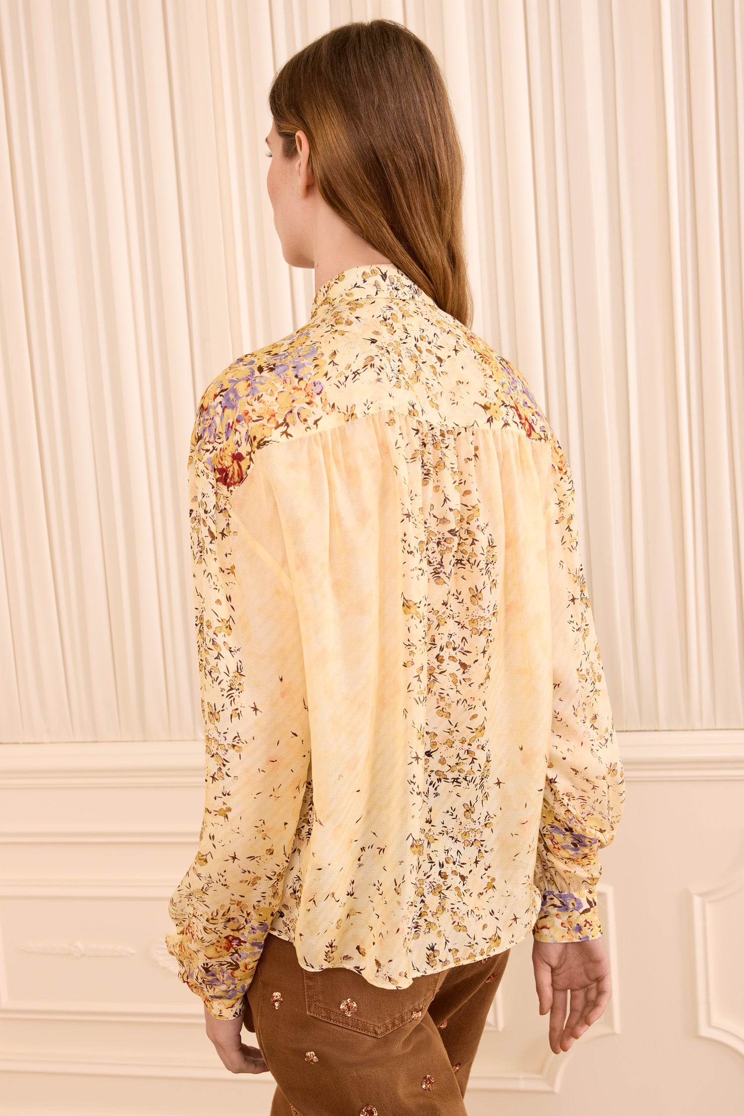 Ulla Johnson Gesture chemisier soie Forsythia jacquard