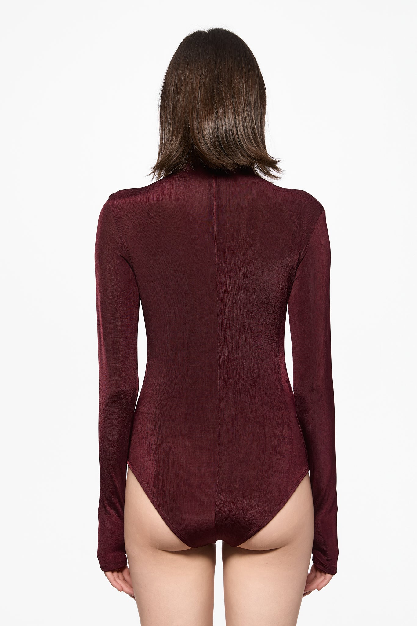 ATU Body Couture Wine Bodysuit body bordeaux col V S