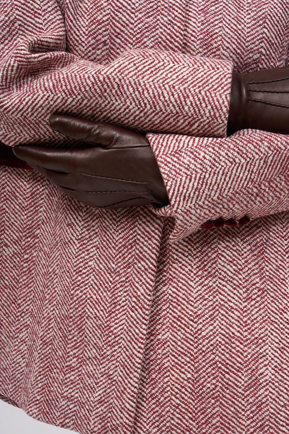Paul & Joe veste Jocelin chevron laine écru bordeaux 36