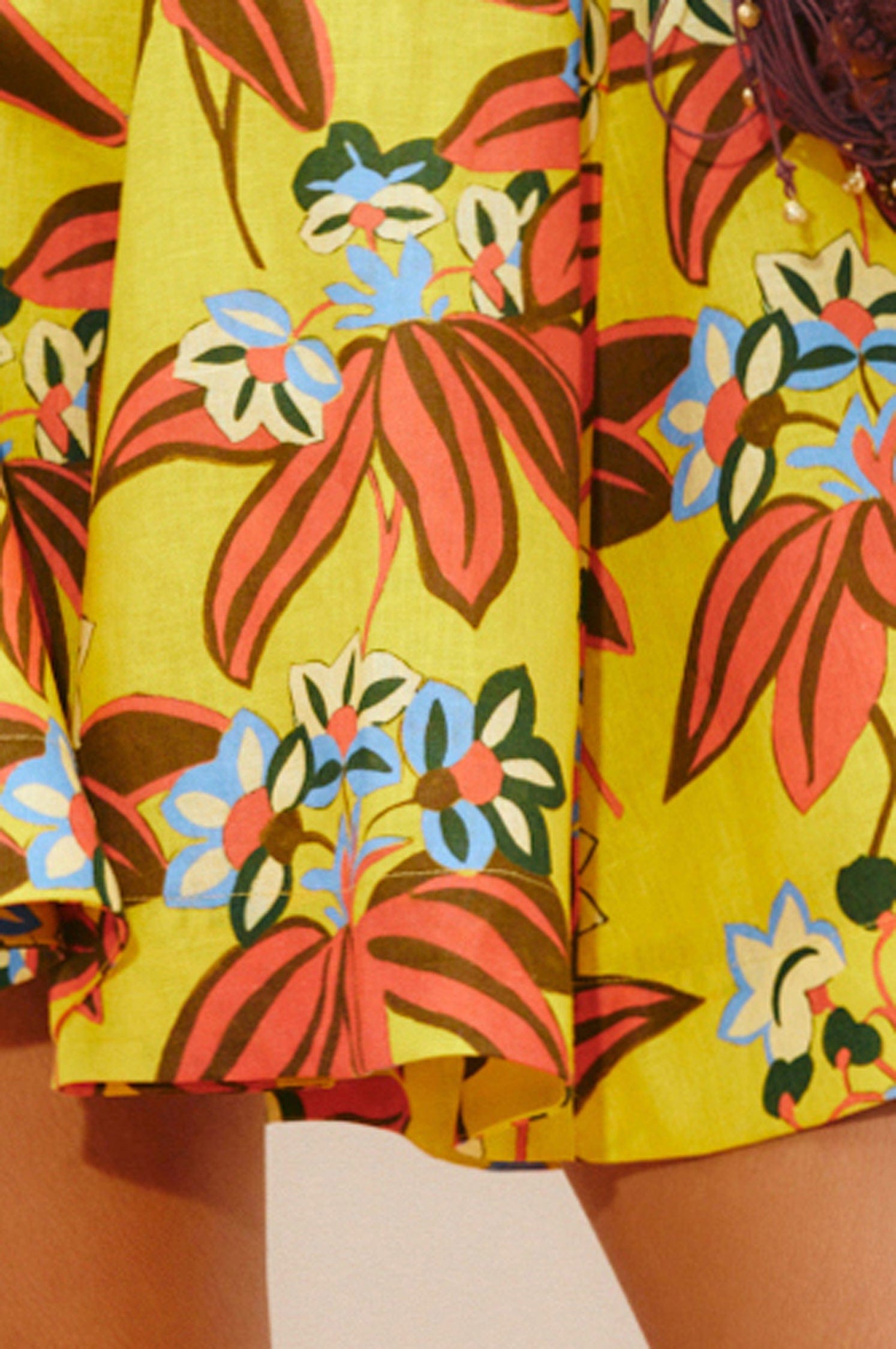 Alemäis Leo jupe mini plissée imprimé floral en lin
