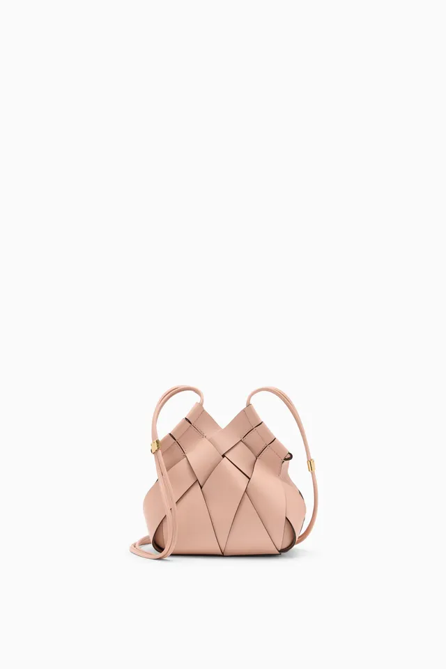 Ulla Johnson Charlotte sac bandoulière cuir rose Tulip