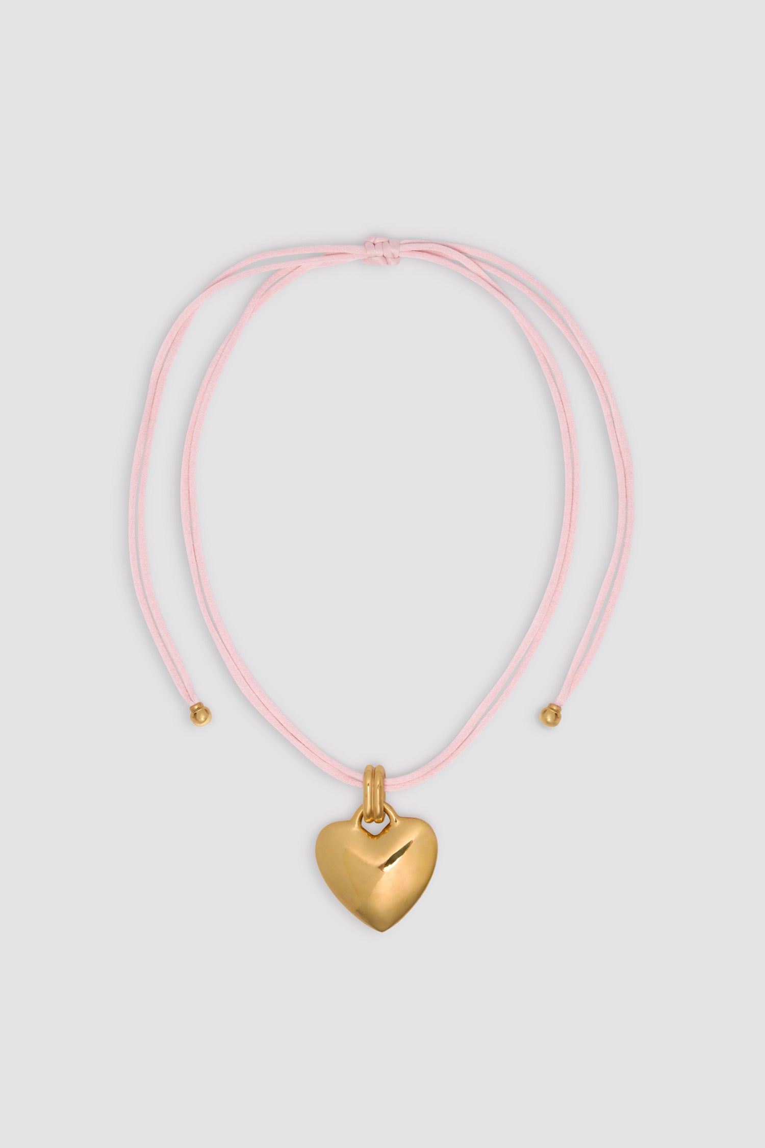 Patou Jewellery JW150 collier coeur rose cordon TU