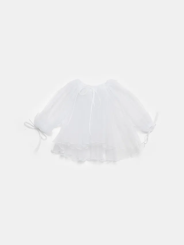 Ester Manas Mini Manas blouse blanche 50-56 froncée
