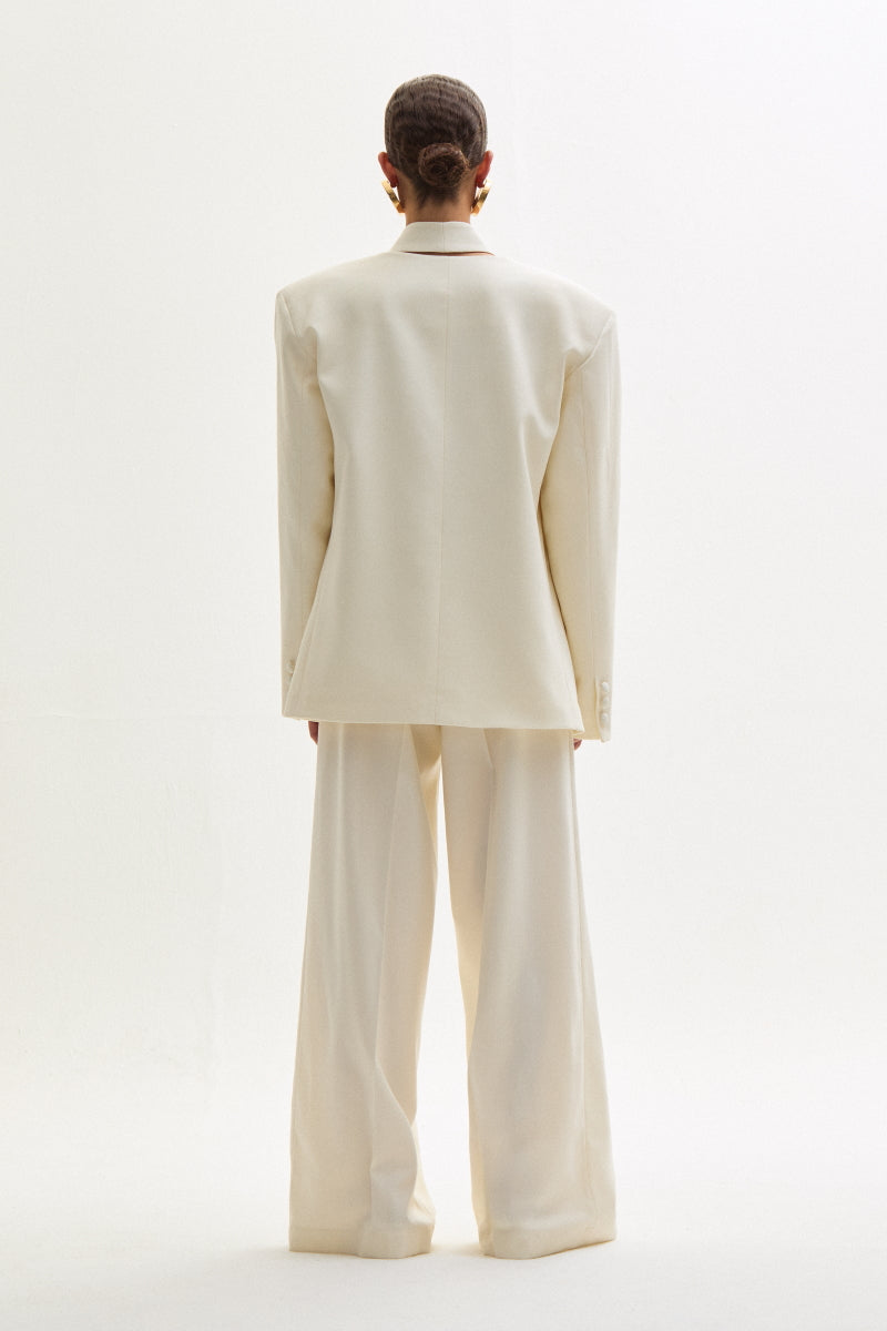 ATU Body Couture Scar blazer ivoire laine oversize