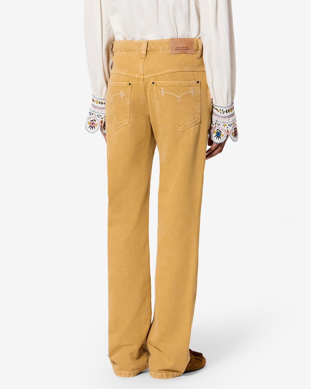 Isabel Marant Elna Jean droit honey broderie