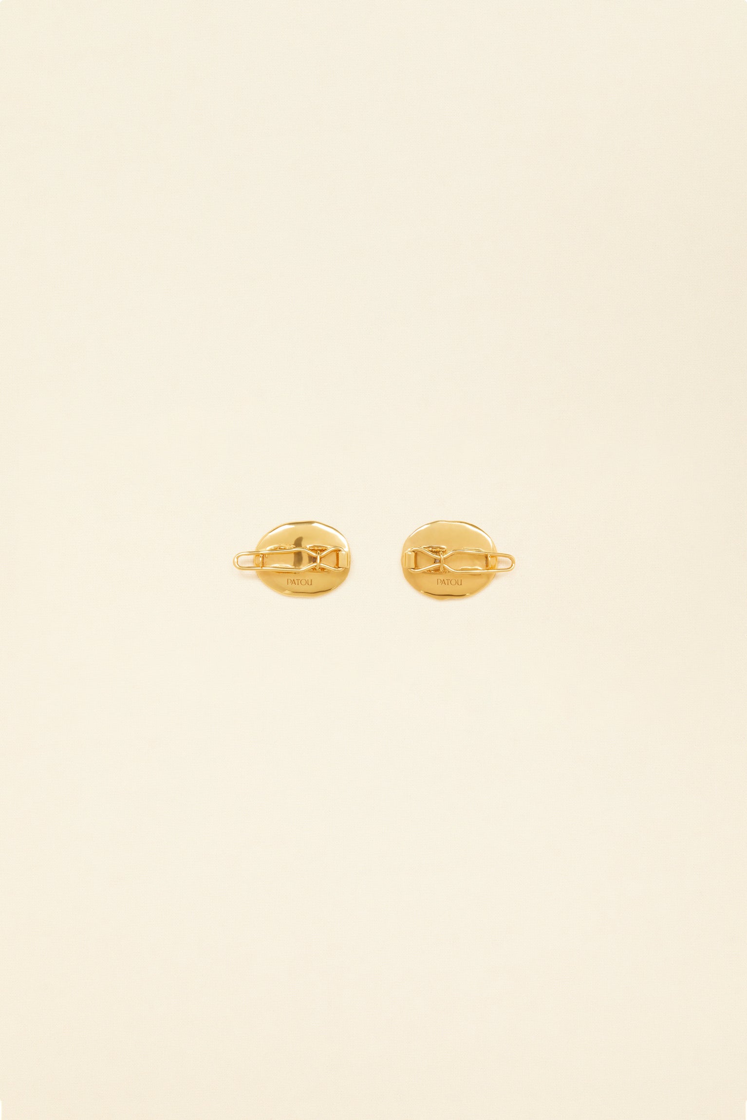 Patou Small Face A20JW0301001299G barrettes laiton doré
