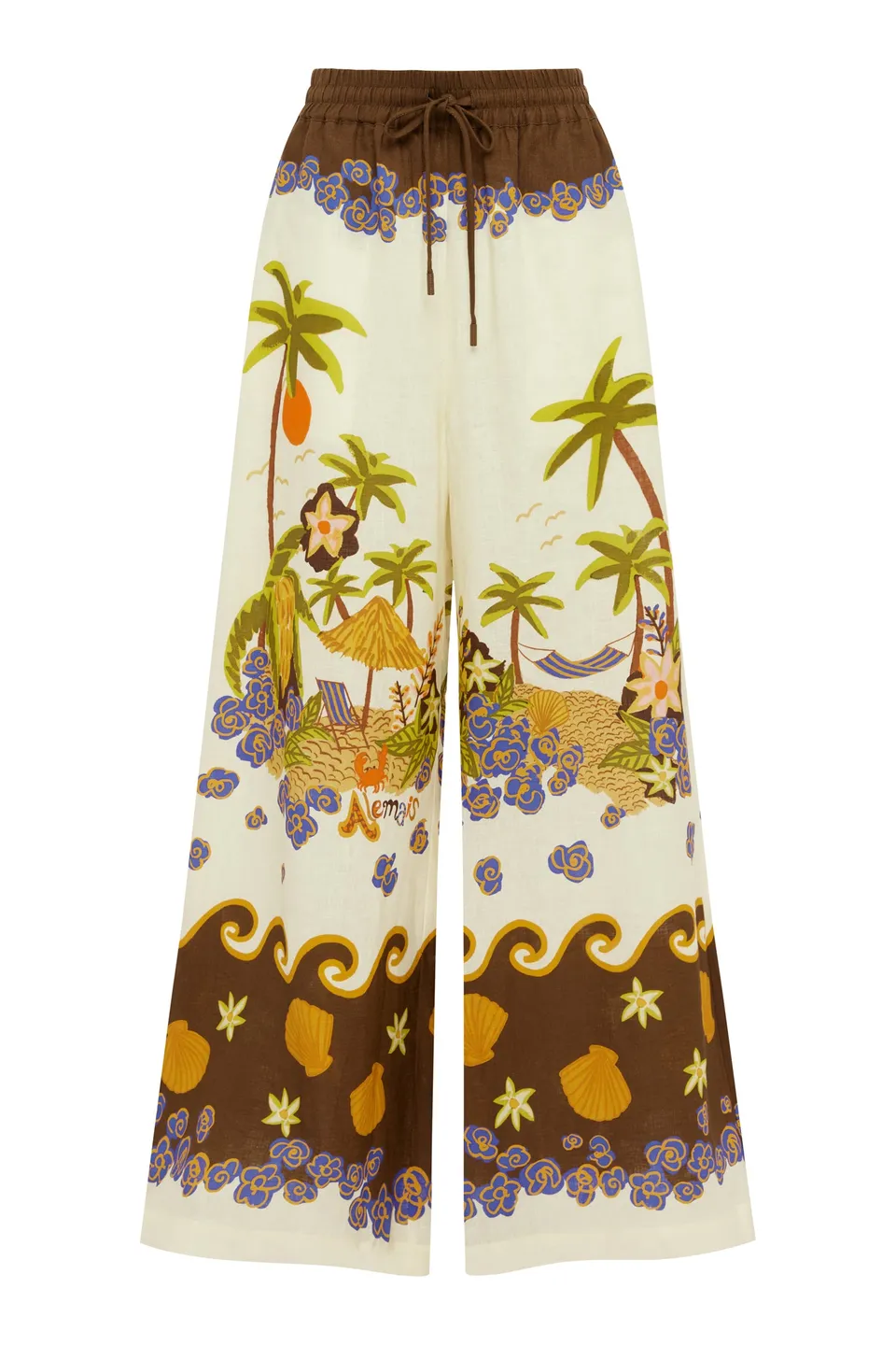 Alemaïs Island Cove pantalon large taille 8 lin