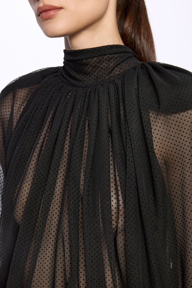 ATU Body Couture Two-piece sets ensemble pois body + jupe maxi mesh