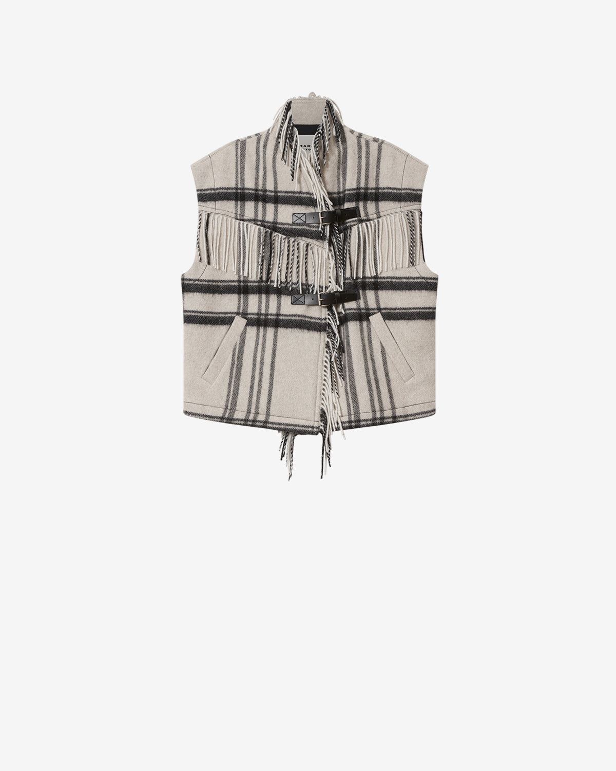 Isabel Marant Ginesa GI0099FA gilet laine écru noir