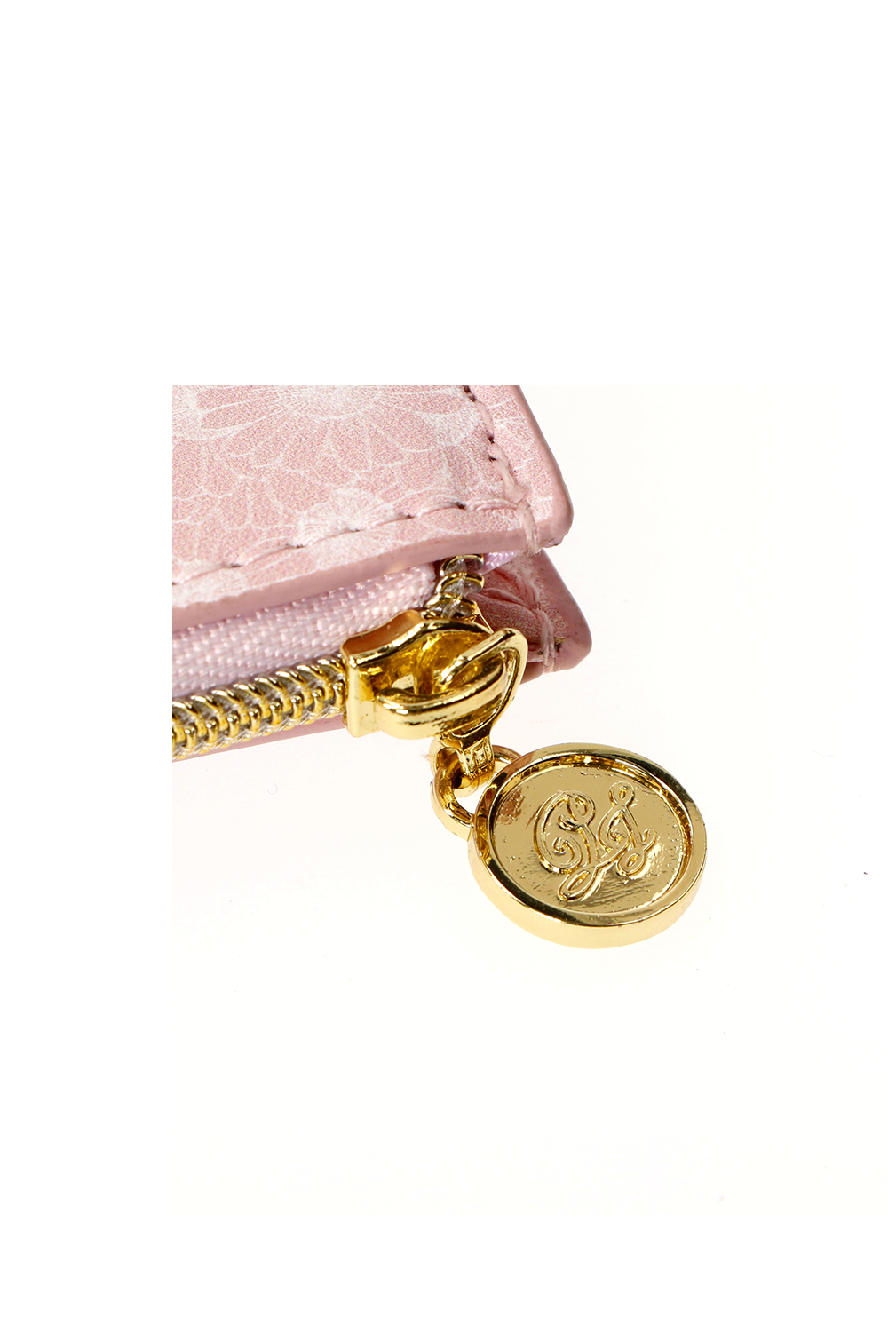 Paul & Joe fleuri porte-cartes rose zip doré