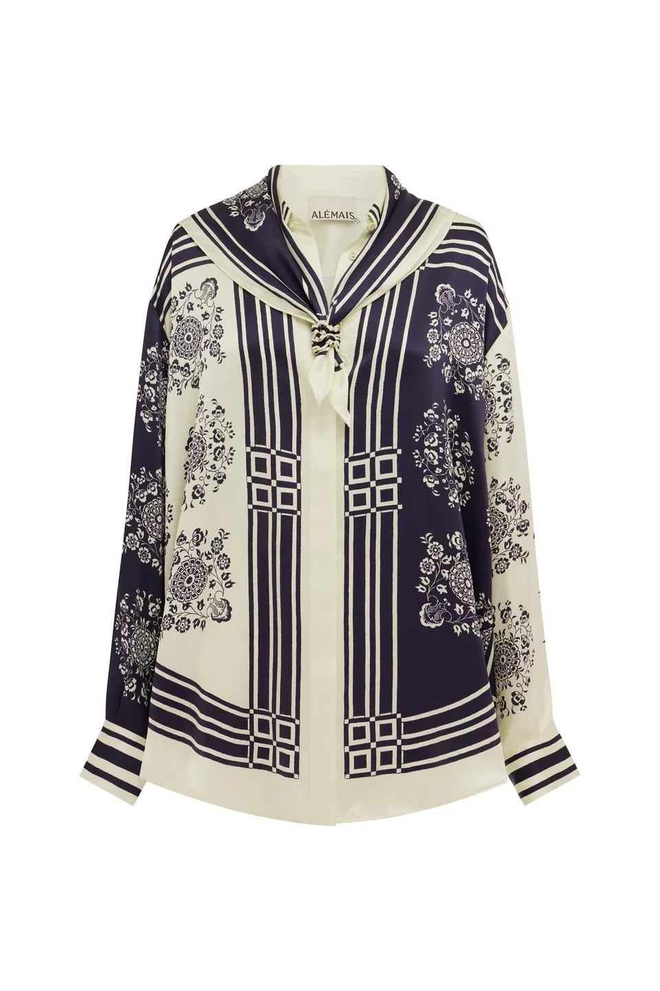 Alemaïs Banderra Scarf chemise soie à foulard