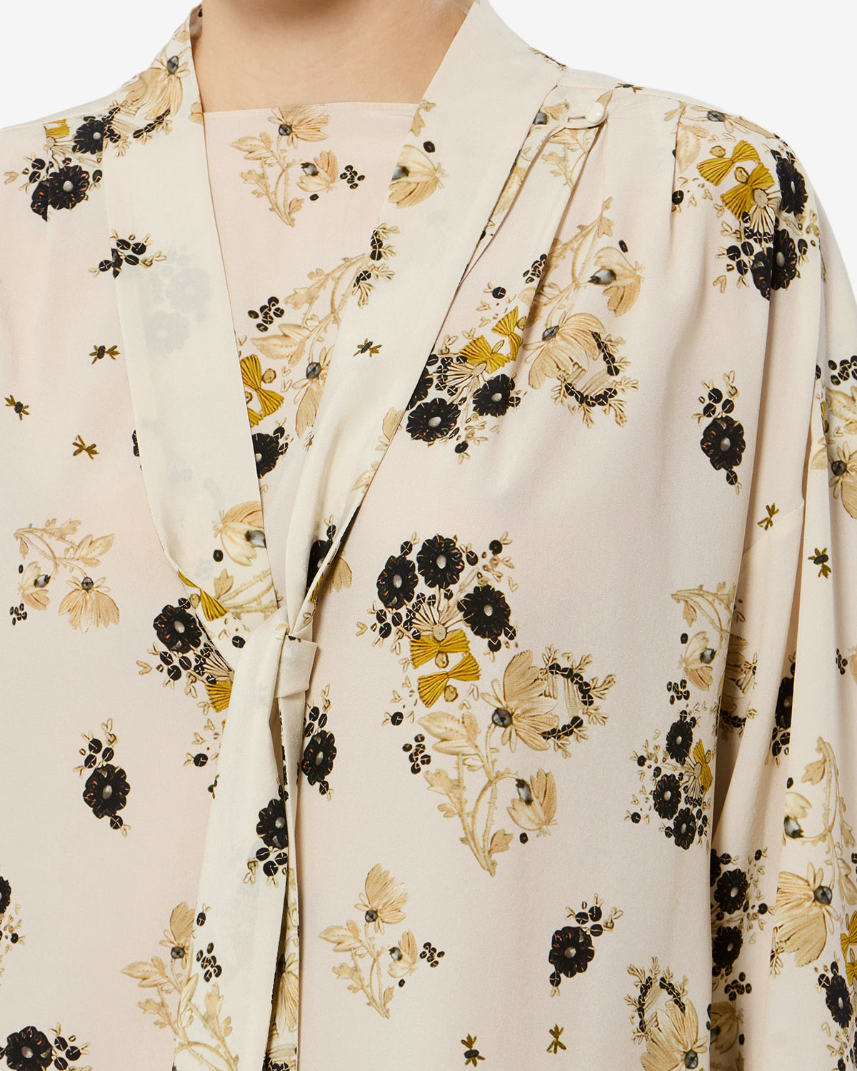 Isabel Marant Fedry blouse soie écrue fleurie 34-44
