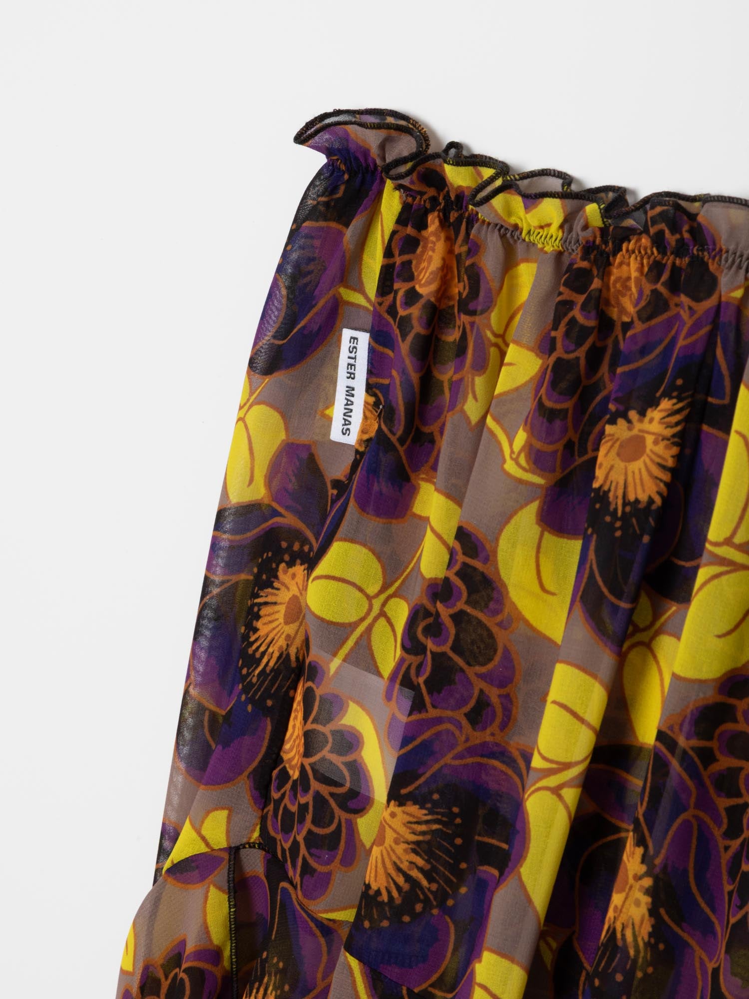 Ester Manas Skirts jupe asymétrique floral multicolore marron M/L
