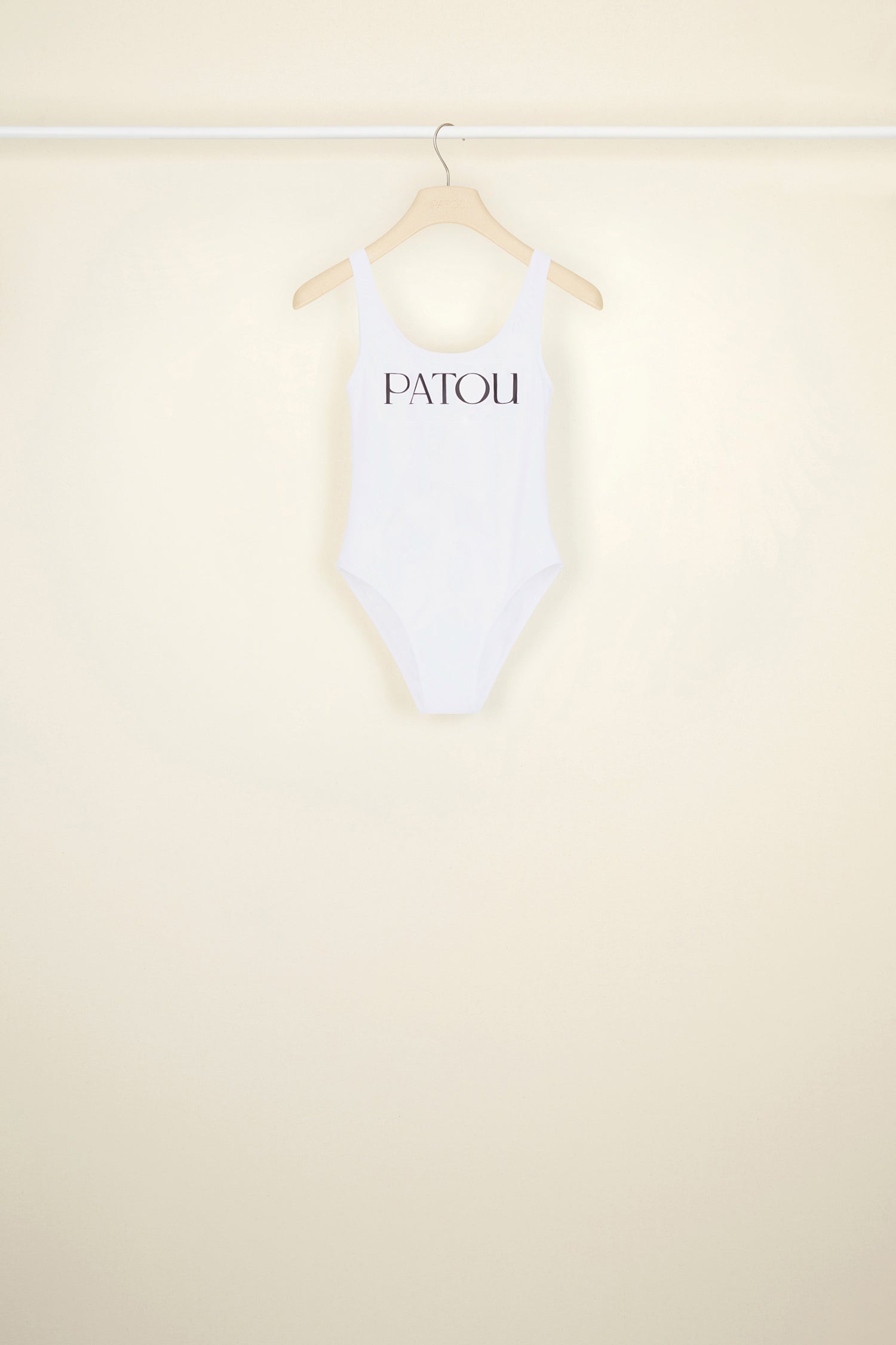 Patou Swimwear A20SW0010066001W maillot une pièce blanc dos nu