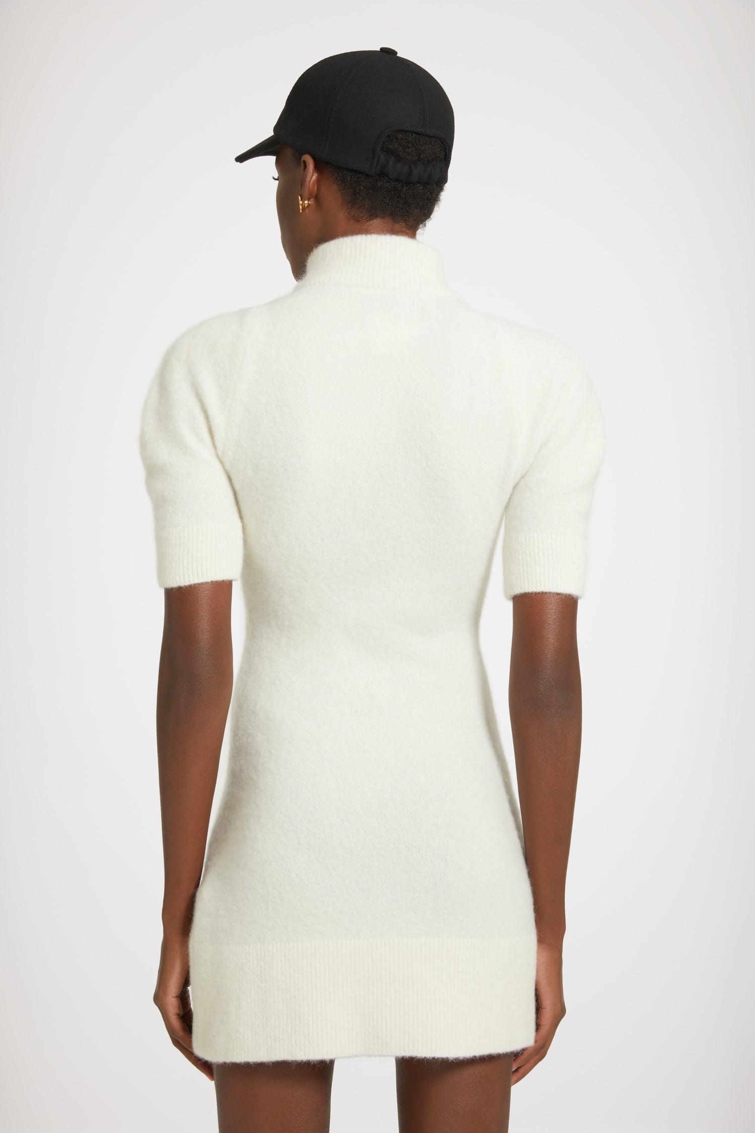 Patou H23KN1518065009A robe mini alpaga blanc Avalanche