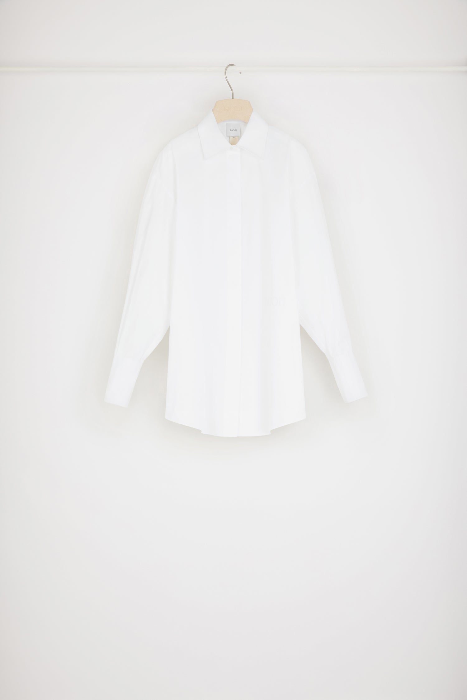 Patou DR101 robe chemise coton bio blanche mini
