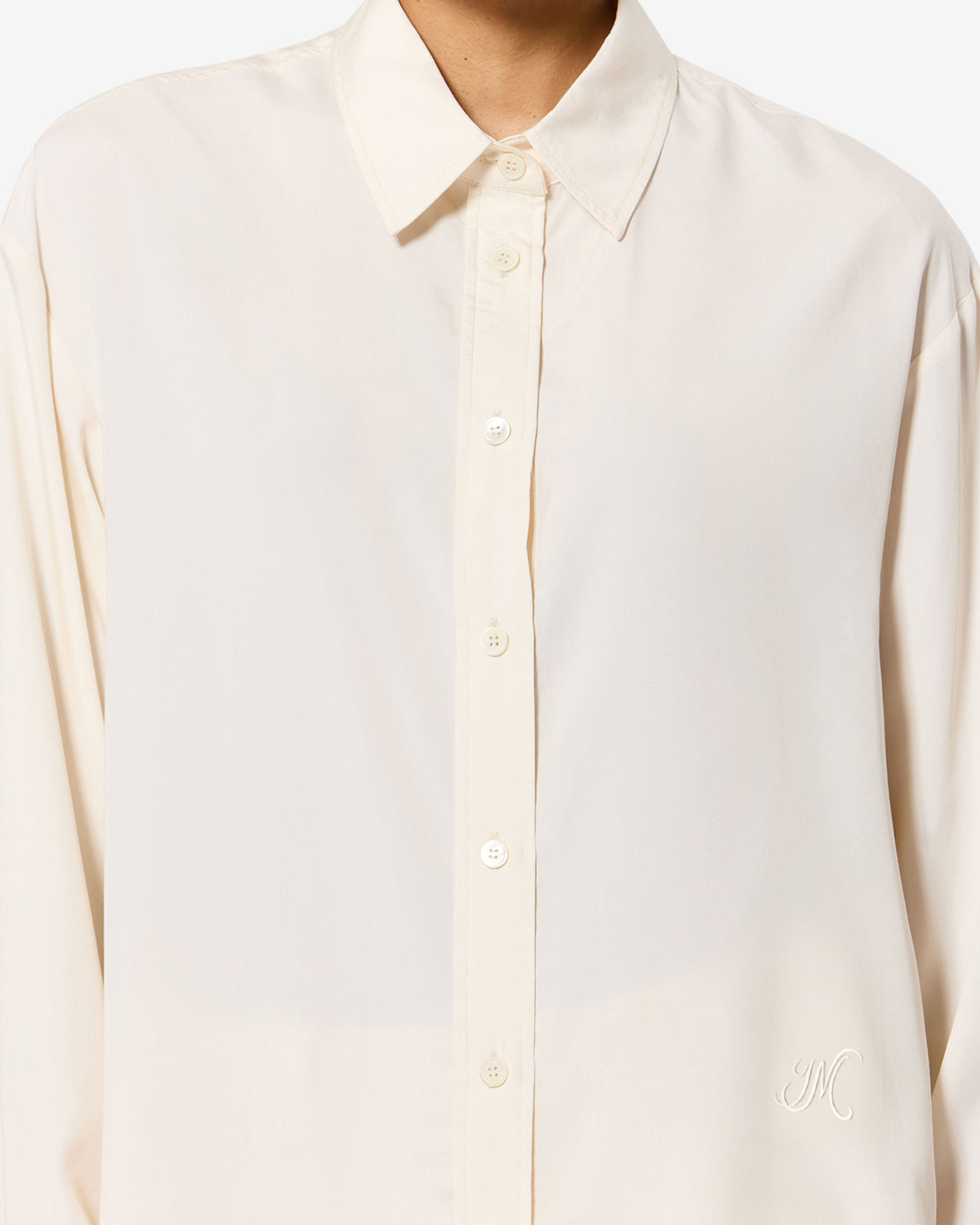 Isabel Marant Fabriza chemise modal écru brodée