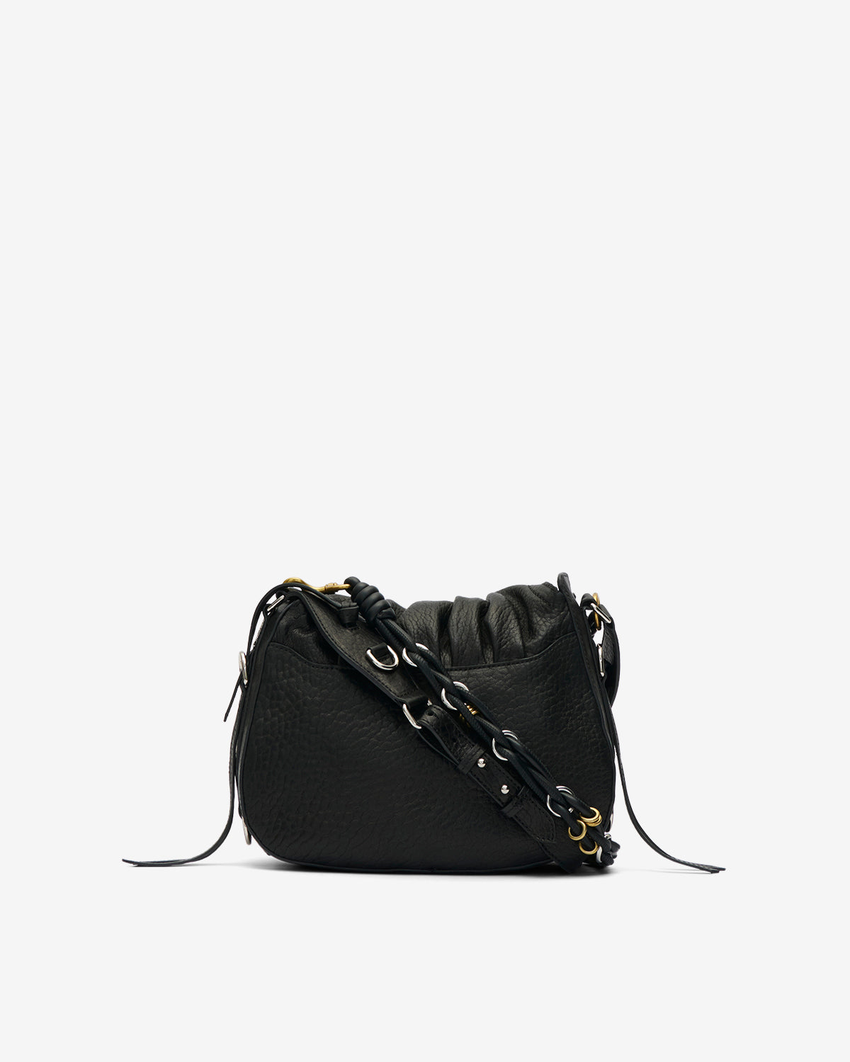 Isabel Marant Bolton PP0406FA sac cuir noir grainé rabat