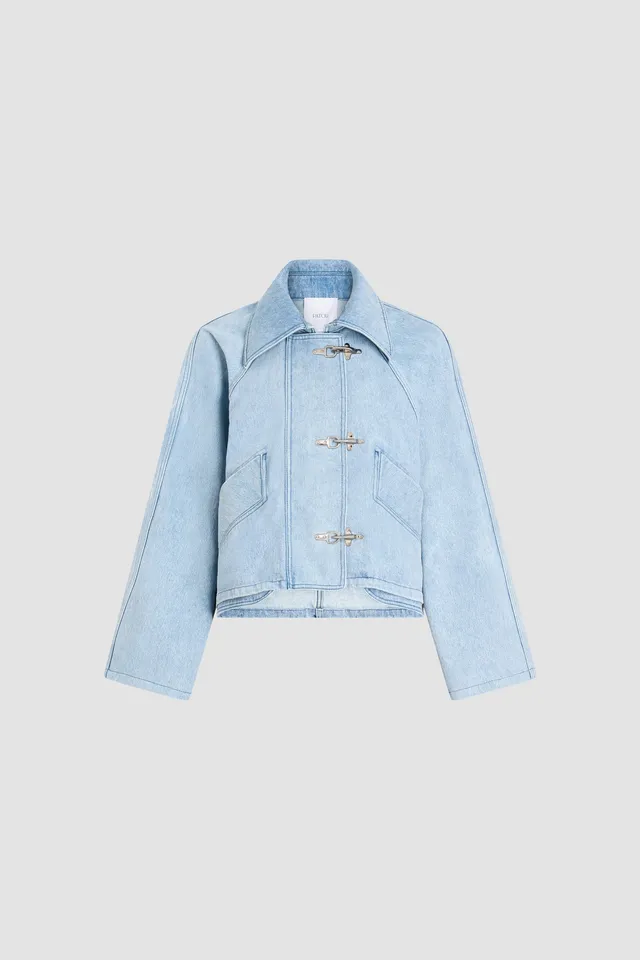Patou parka P26OU0460008663B bleu ciel oversize 38