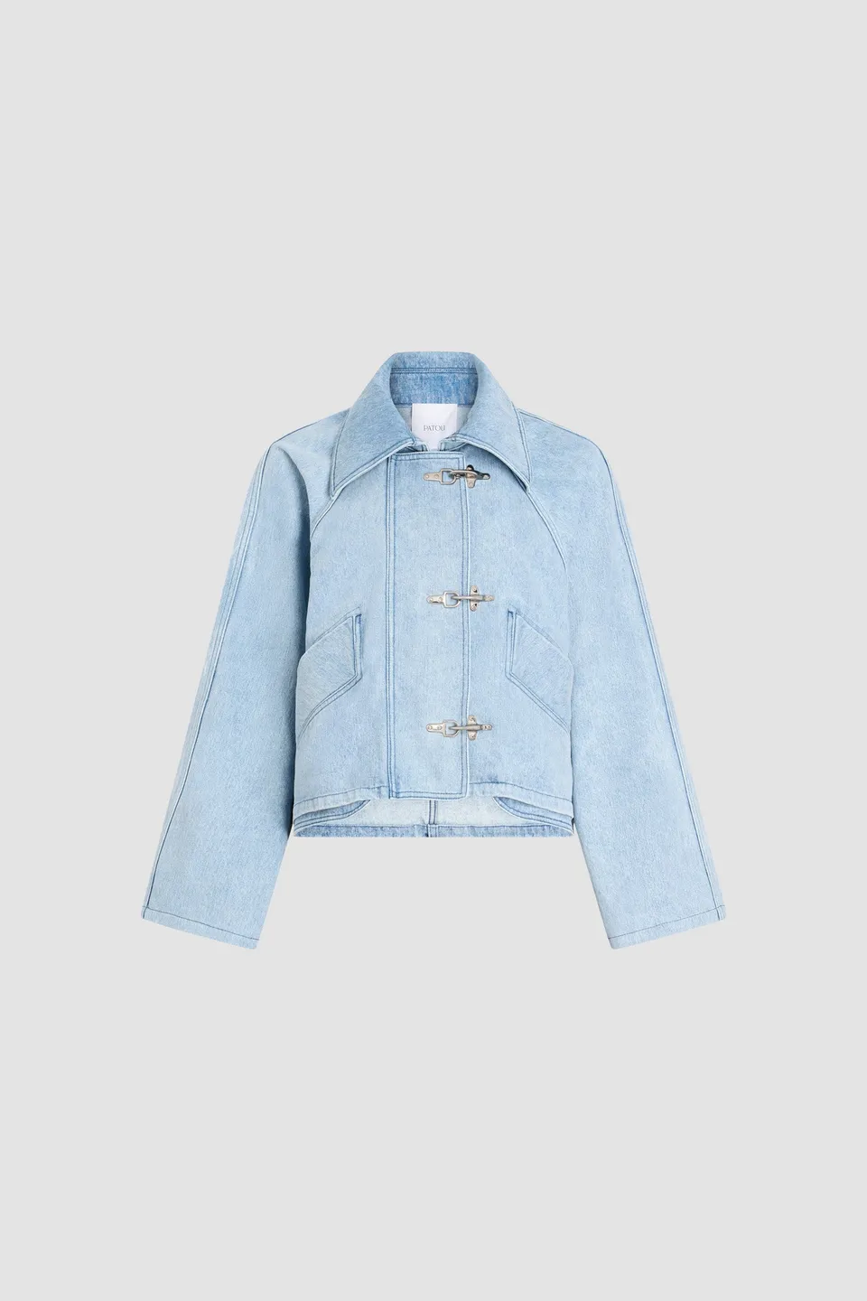 Patou parka P26OU0460008663B bleu ciel oversize 38