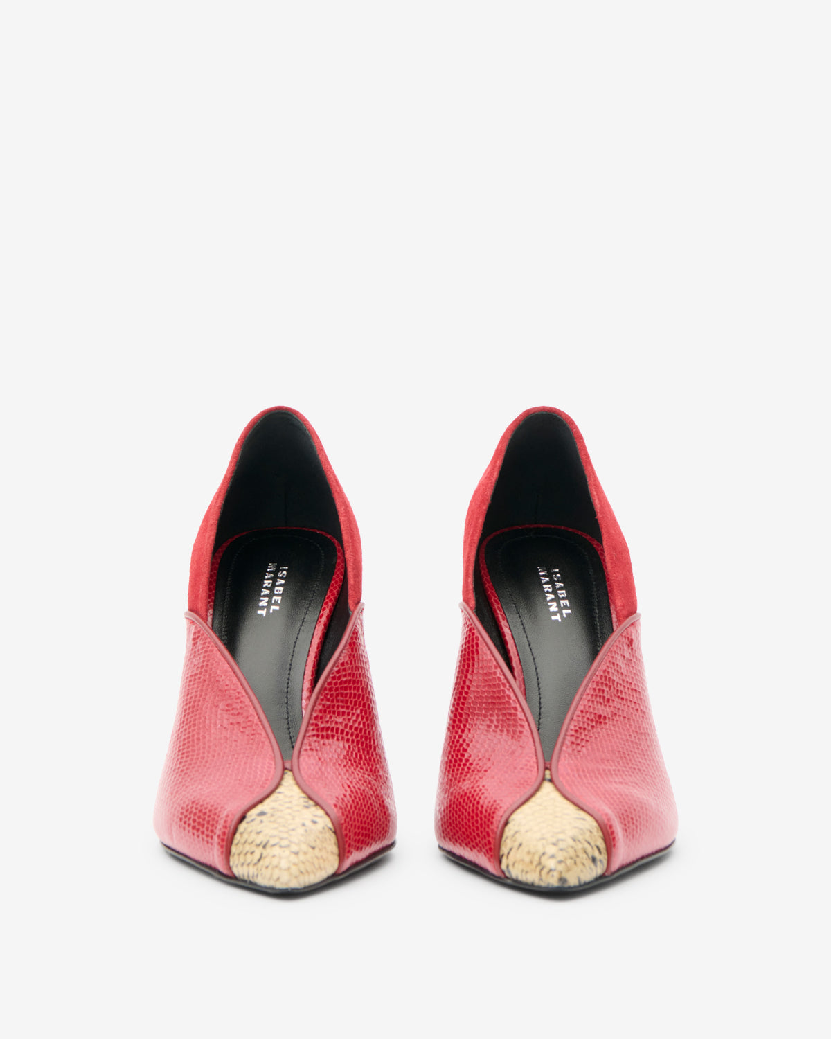 Isabel Marant Luza escarpins rouge python talon 9cm