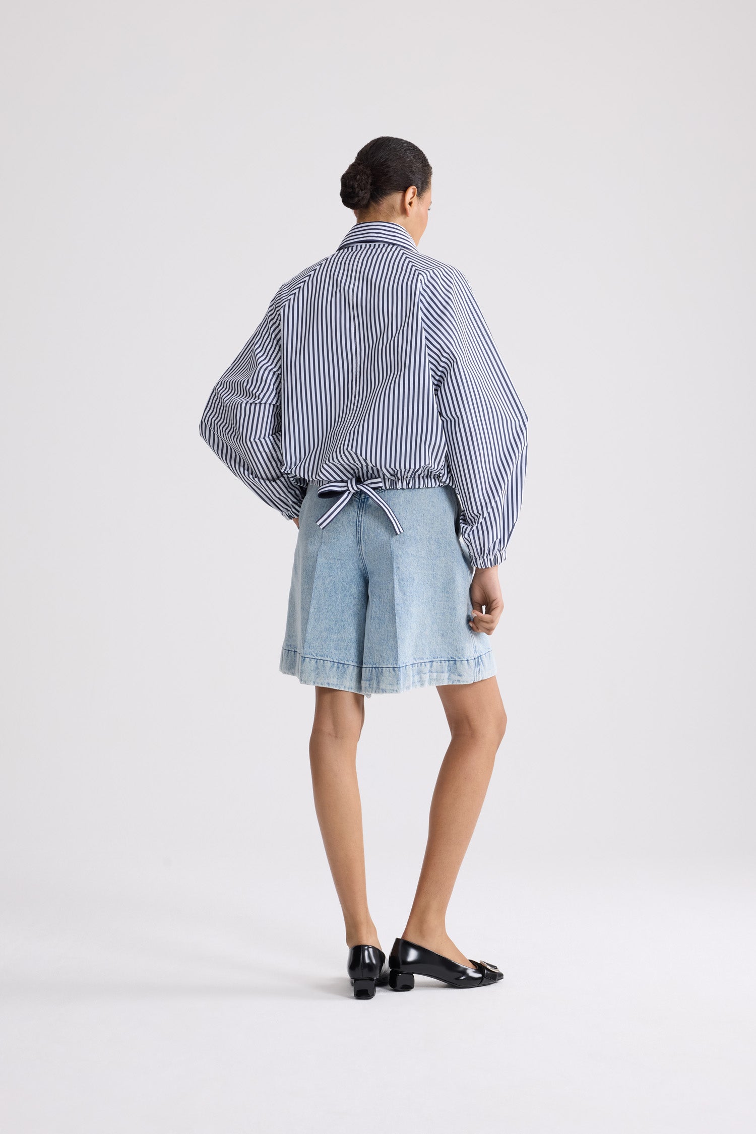 Patou OU04502495970 veste zippée rayée Offshore Stripes