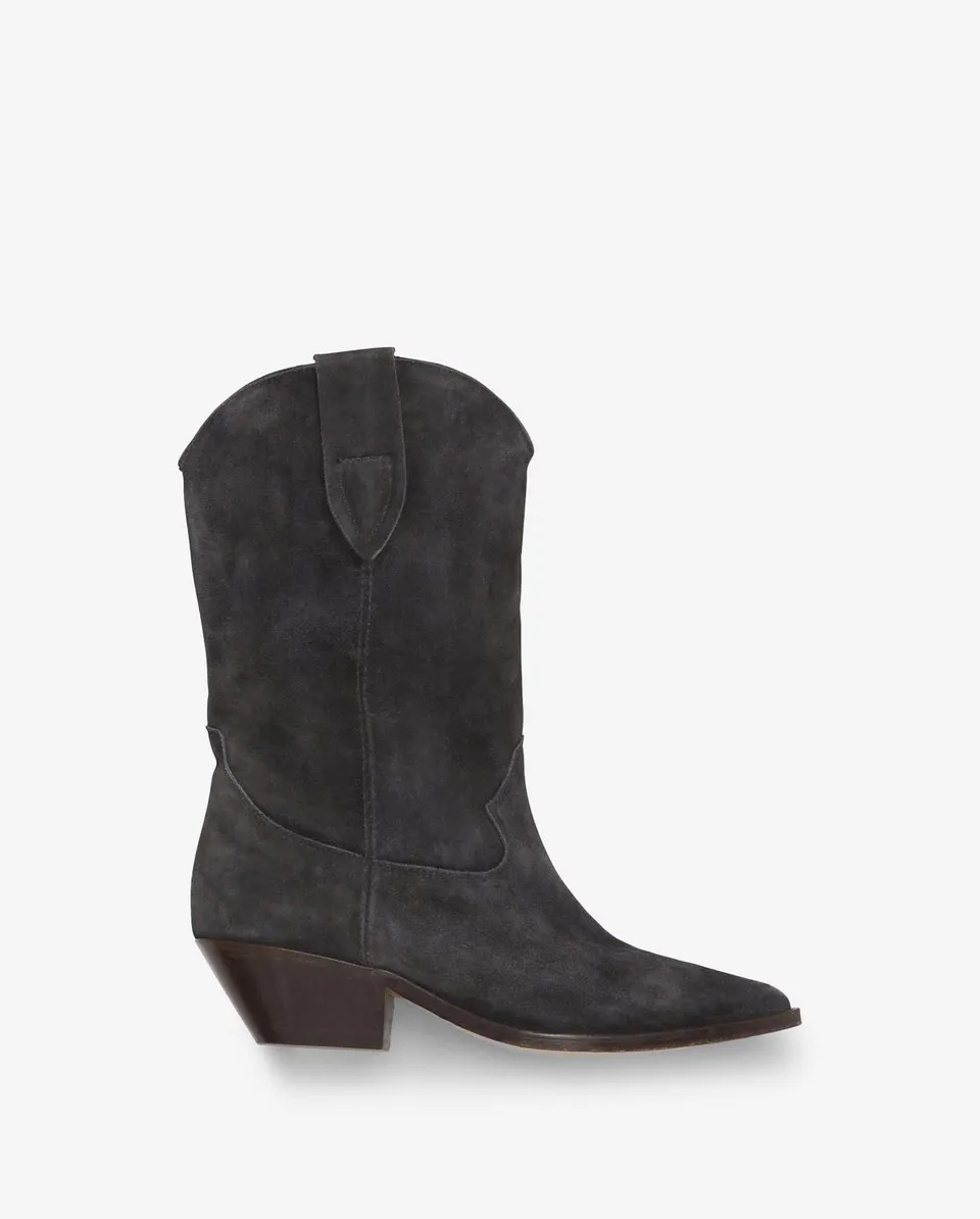 Isabel Marant Duerto bottes santiag noir délavé talon 4 cm