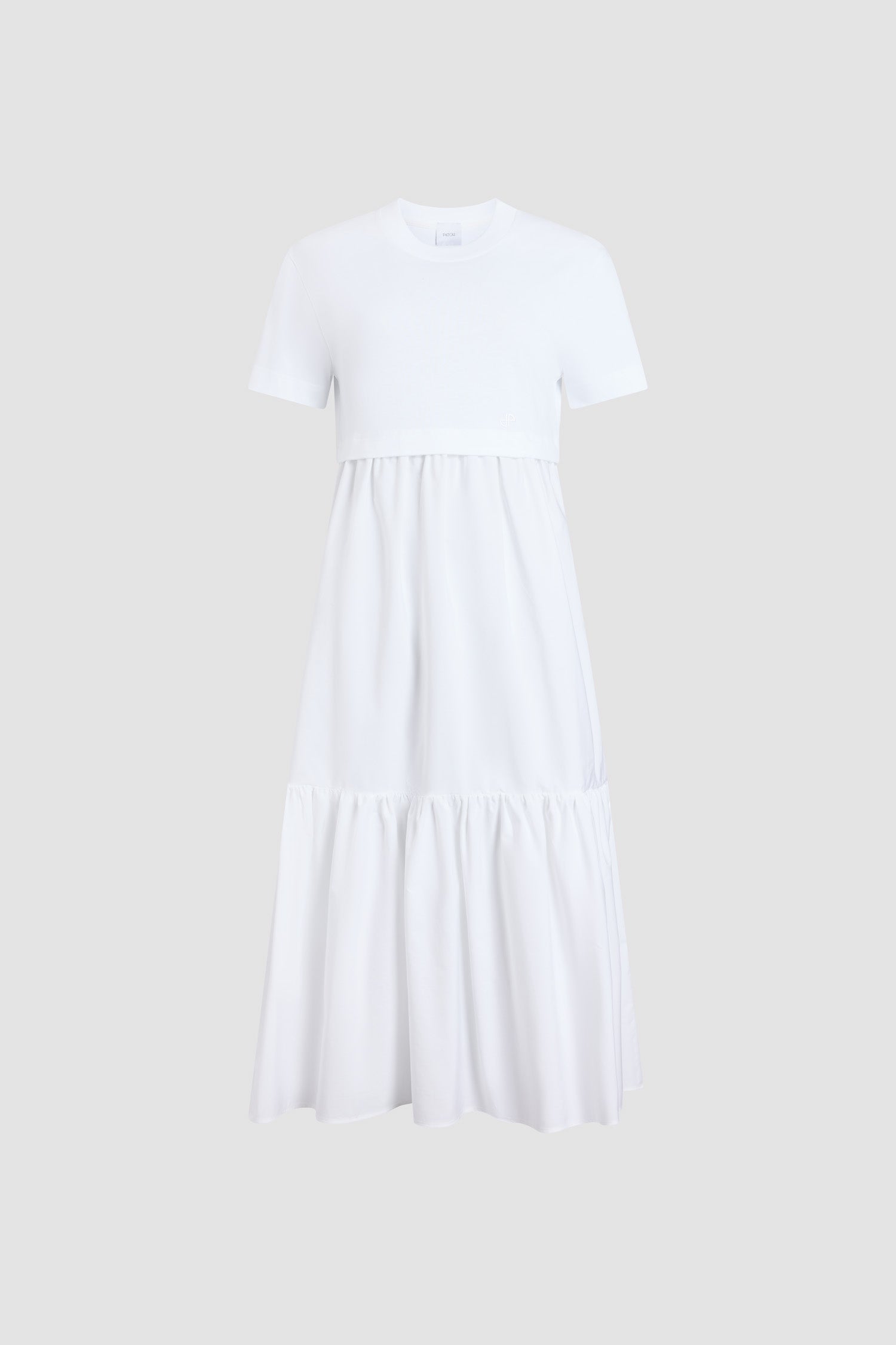 Patou JE2489990001W robe midi coton blanc volume