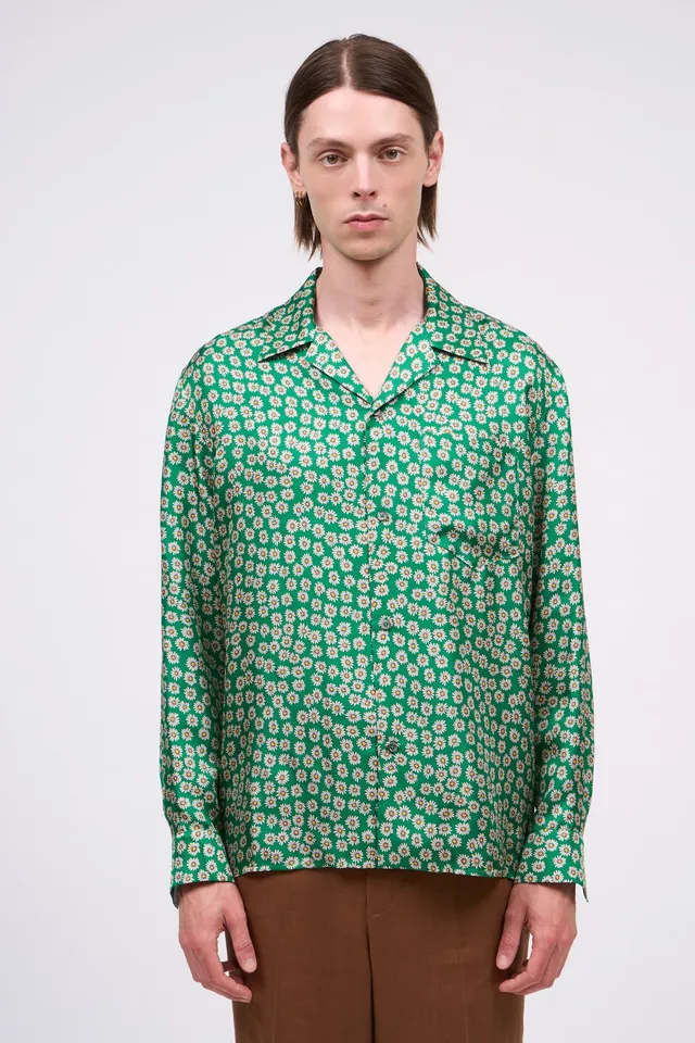 Paul & Joe Erika chemise soie marguerites manches longues