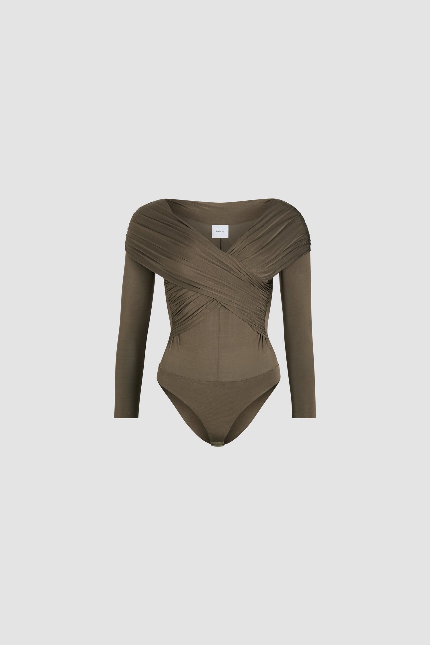 Patou Lingerie body croisé P25JE146 jersey Mocha
