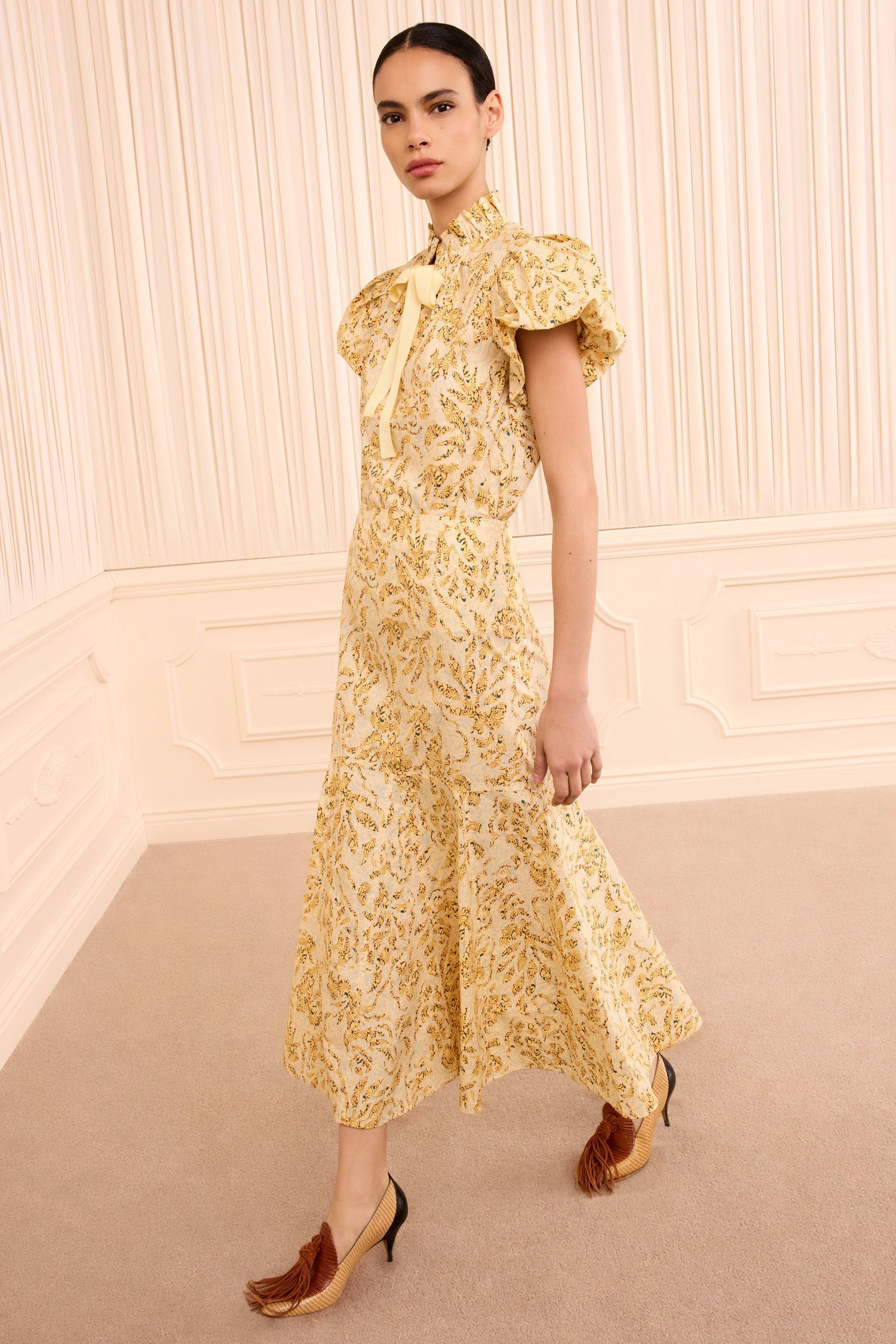 Ulla Johnson Clarisse Jupe midi Chamomile popeline