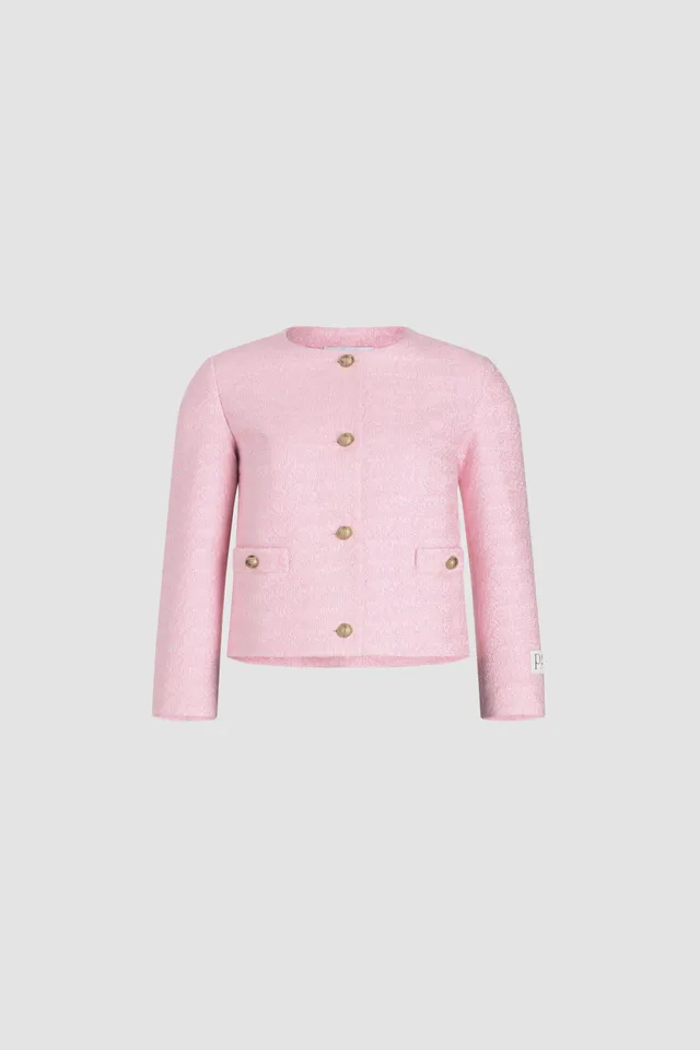 Patou Jackets JA050 veste tweed rose coton bio