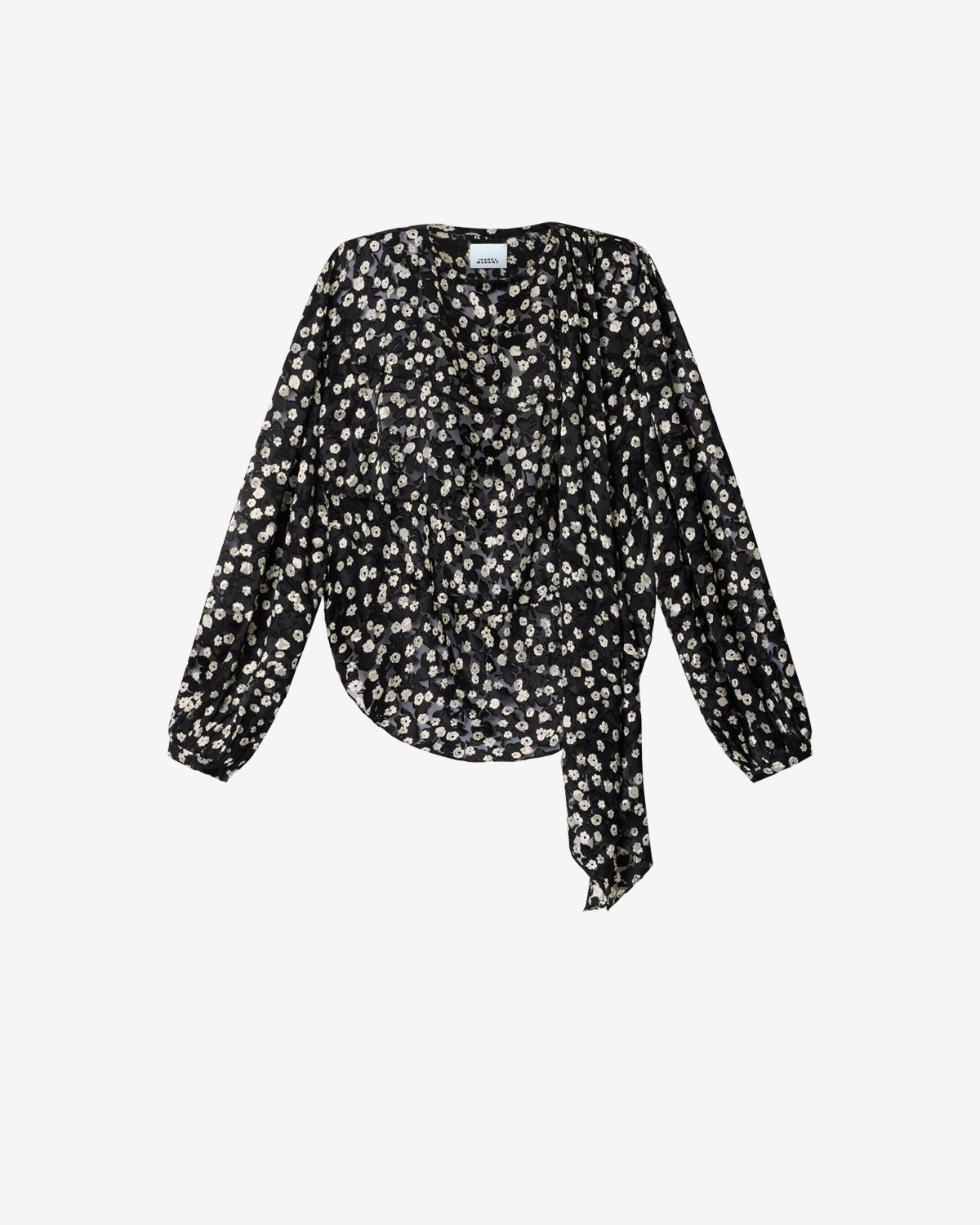 Isabel Marant Firma blouse soie noir et écru 34-44