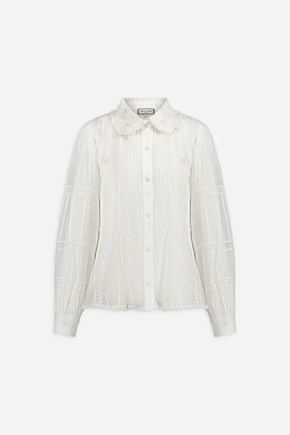 Paul & Joe MARGARETH chemise brodée main blanche coton