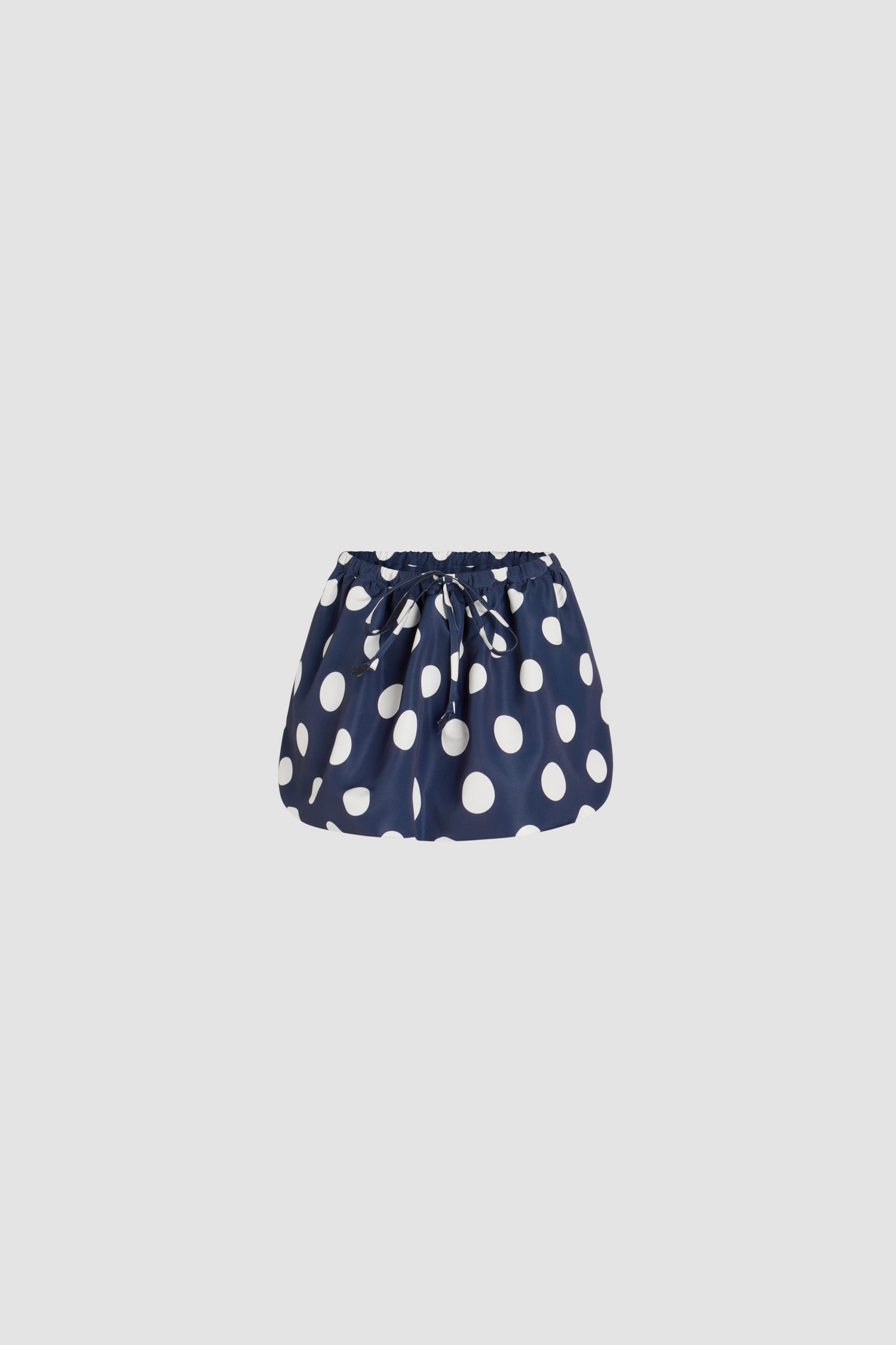 Patou SK081 mini jupe ottoman marine pois recyclé