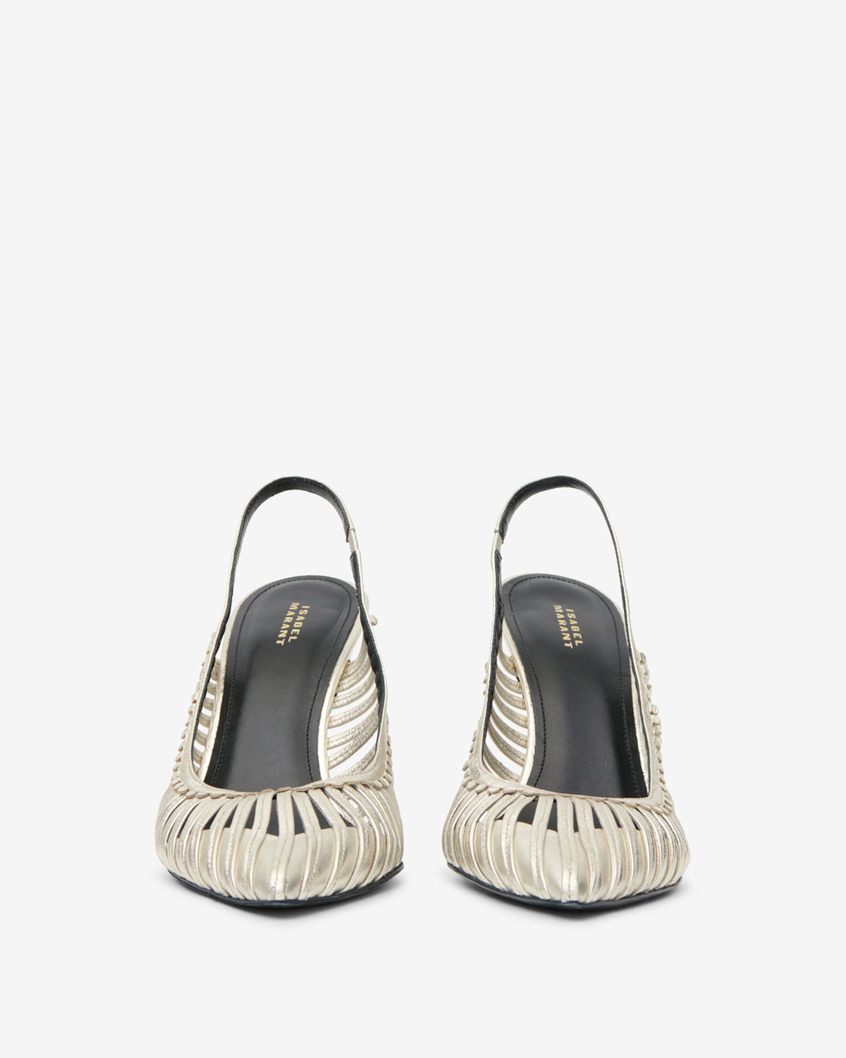 Isabel Marant Pysma escarpins clair doré cuir 9 cm