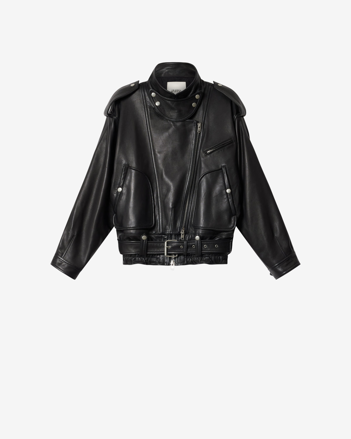 Isabel Marant Farza veste cuir agneau noir