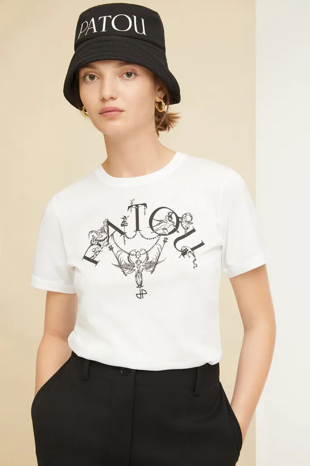 Patou Stories and Tales JE0449999001W t-shirt blanc coton bio