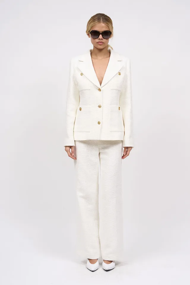 Paul & Joe Laetitia veste tweed lurex blanc