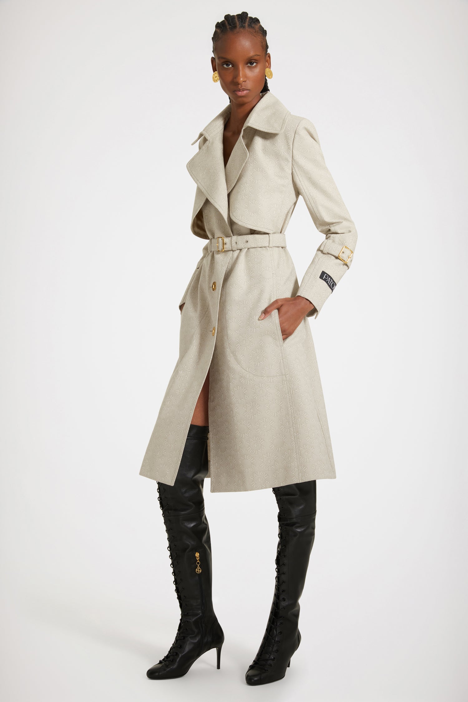 Patou OU019 trench coton bio Medallion tailles 34-44
