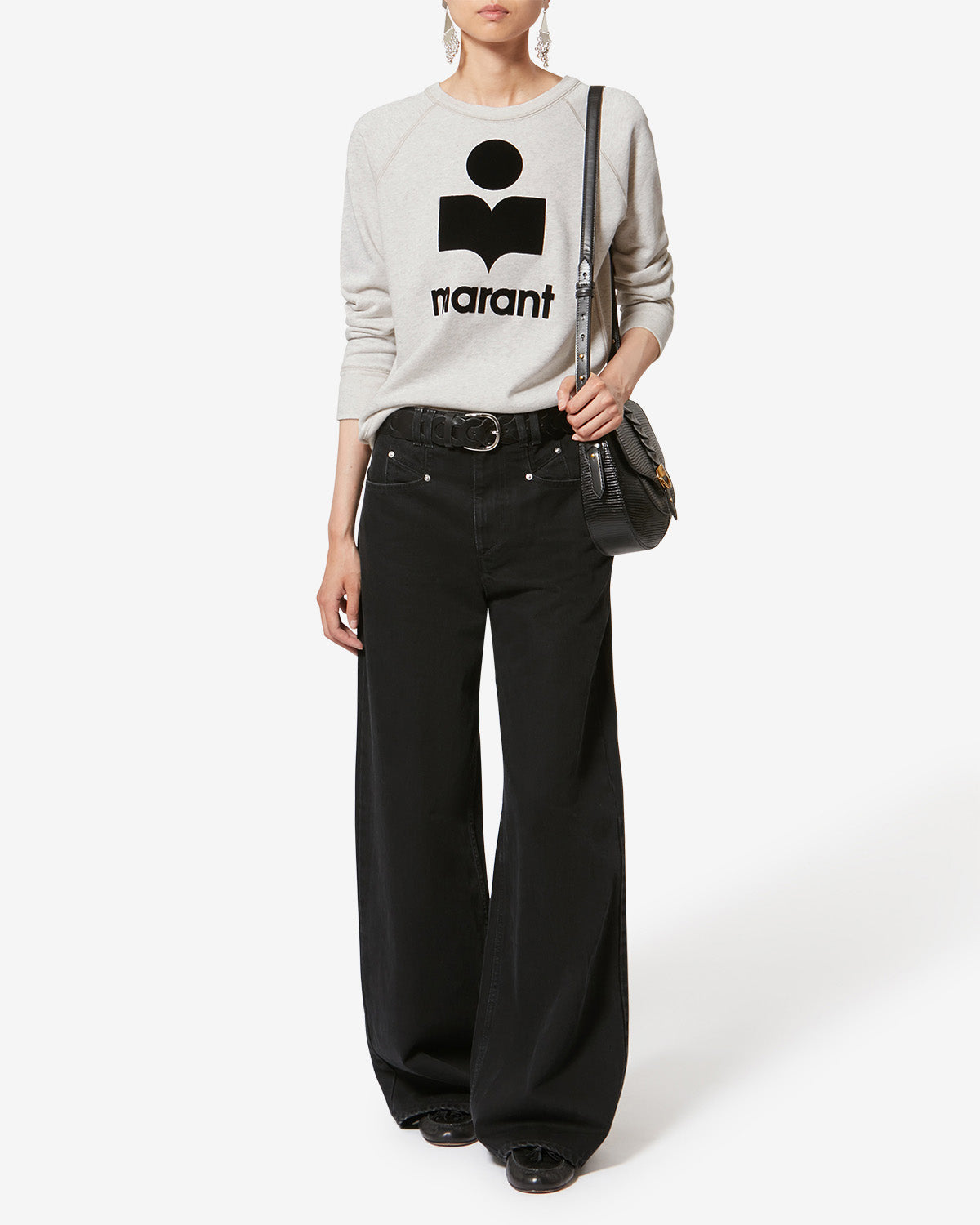 Isabel Marant Millyny sweatshirt écru coton logo