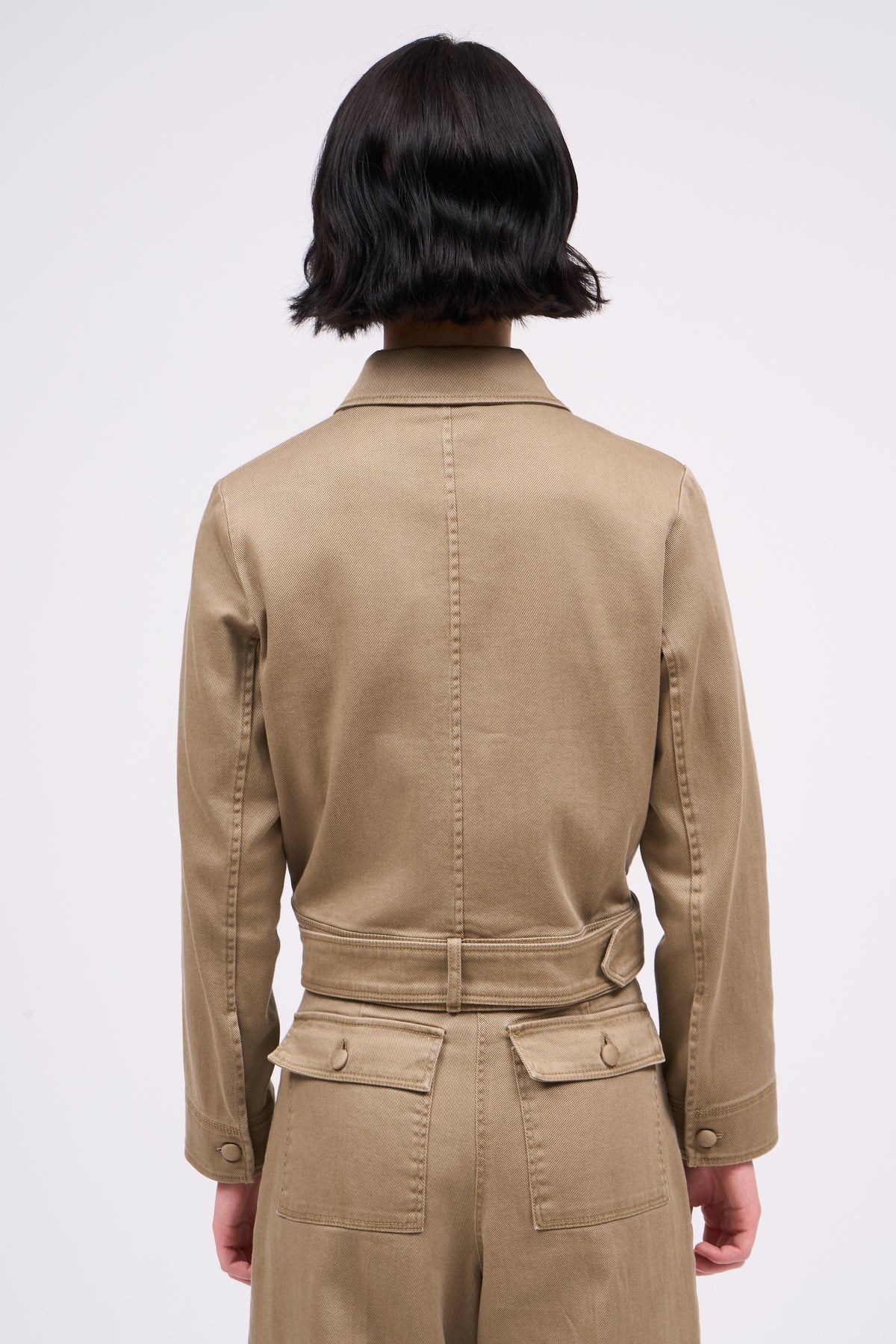 Paul & Joe Veste Fargo twill coton courte cintrée vintage