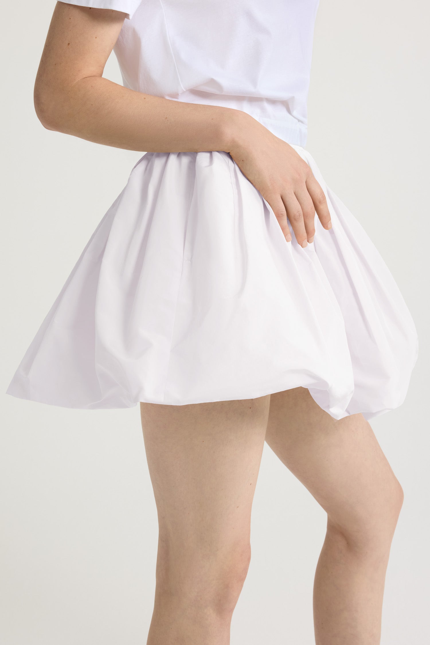 Patou mini jupe coton bio SK043 blanche White