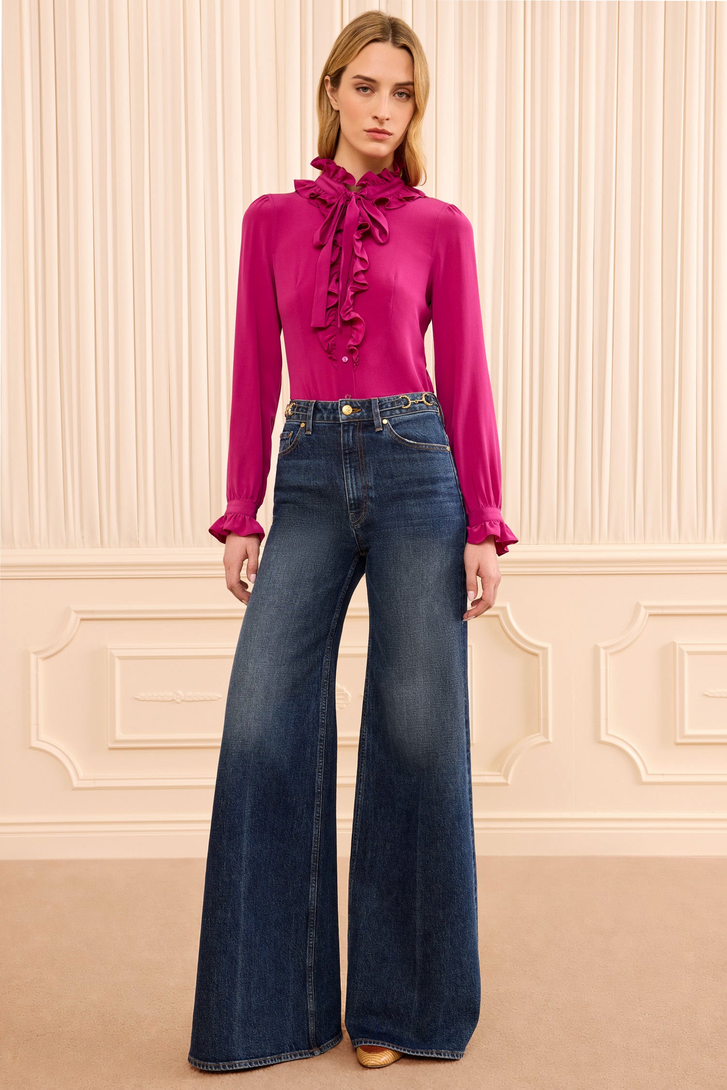 Ulla Johnson Valory jean flare taille haute Nile 27