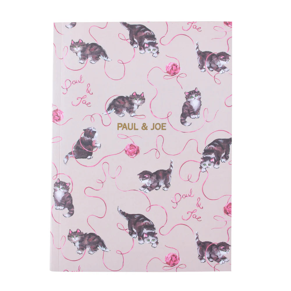 Paul & Joe carnet A5 chats pelotes beige 96 pages